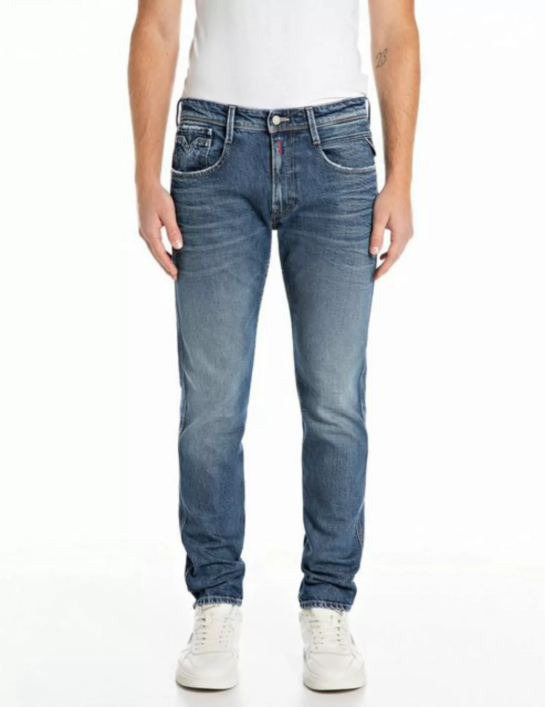 Replay Slim-fit-Jeans ANBASS mit Washed-Optik günstig online kaufen