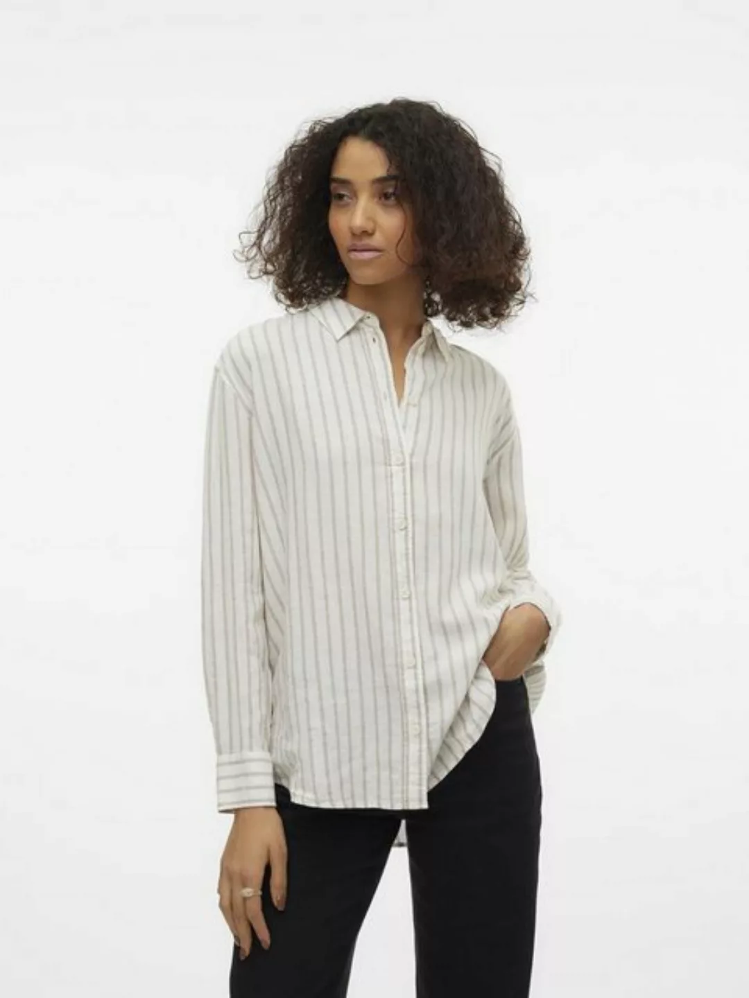 Vero Moda Hemdbluse VMLINN LINEN LS SHIRT WVN NOOS hochwertige Qaulität mit günstig online kaufen