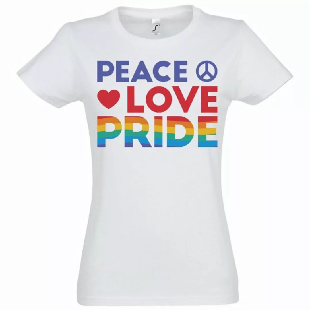 Youth Designz T-Shirt Peace Love Pride Damen T-Shirt mit modischem Frontpri günstig online kaufen