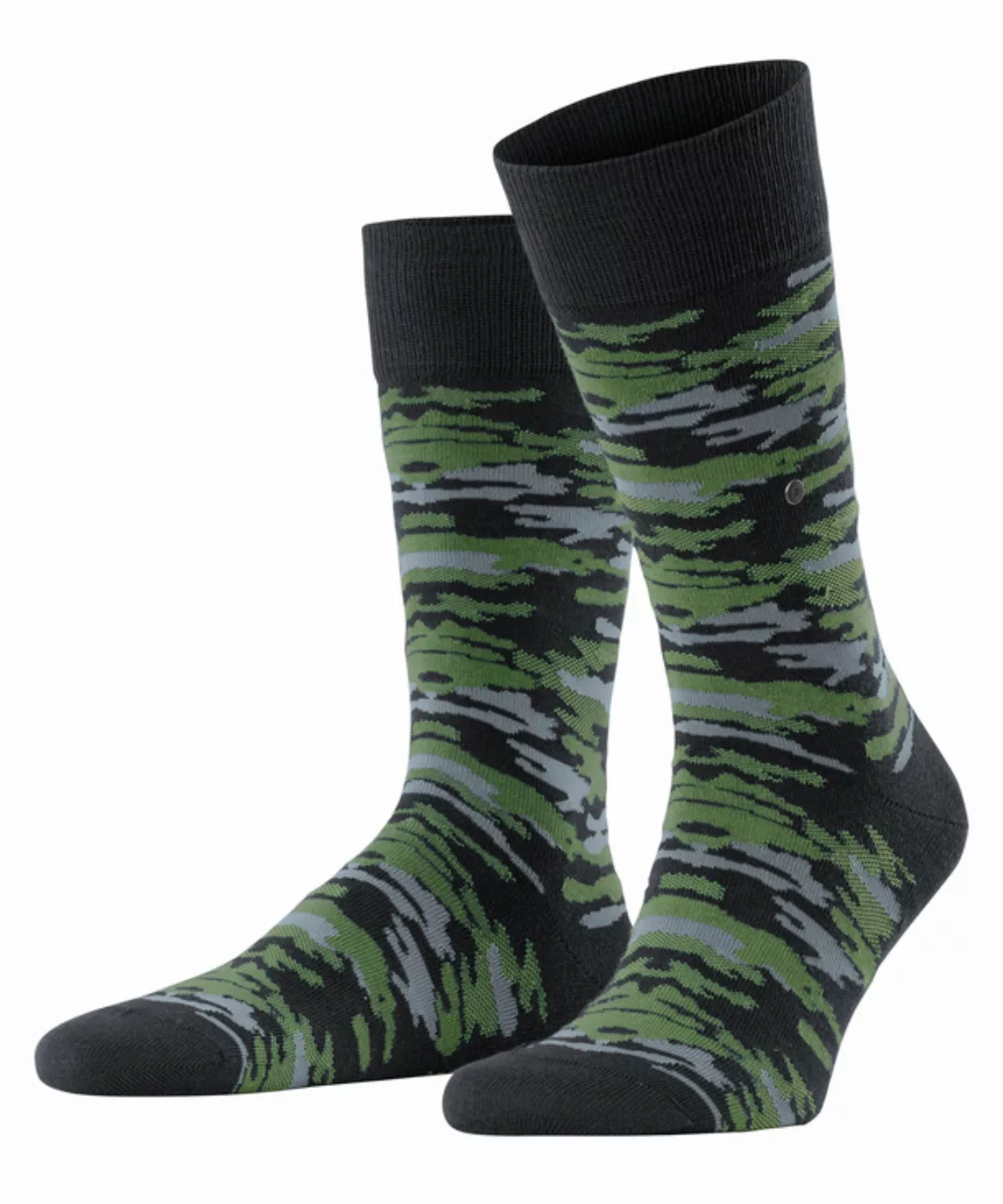 Burlington Camouflage Herren Socken, 40-46, Schwarz, AnderesMuster, Baumwol günstig online kaufen