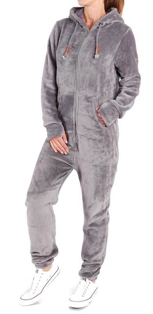 Finchgirl Jumpsuit Damen Jumpsuit Teddy Fleece Einteiler Overall Anzug Flau günstig online kaufen