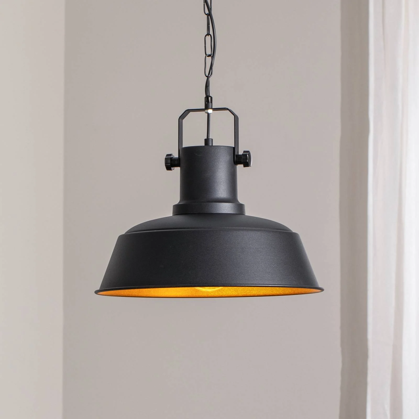 Hängeleuchte Orema, schwarz, Ø 40 cm, Metall, E27 günstig online kaufen