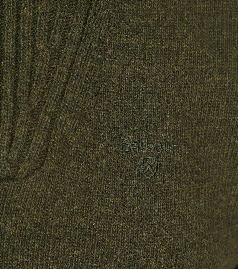 Barbour Half Zip Pullover Wolle Olivgrün - Größe L günstig online kaufen