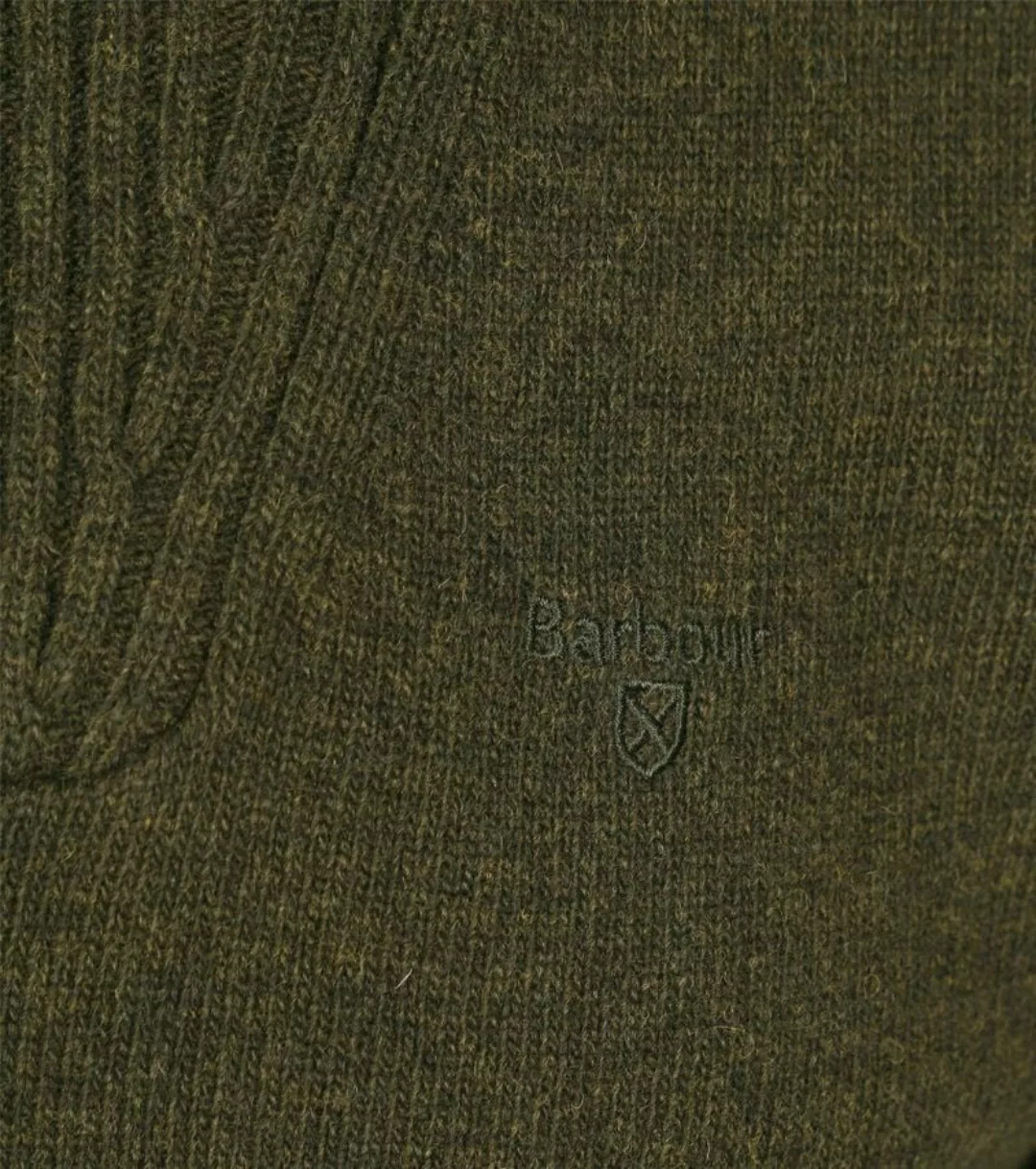 Barbour Half Zip Pullover Wolle Olivgrün - Größe M günstig online kaufen