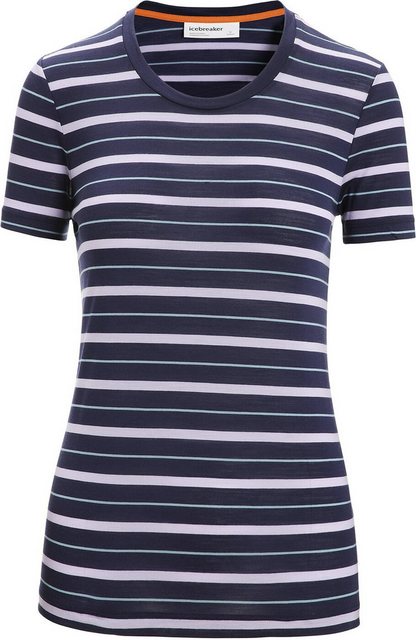 Icebreaker T-Shirt W Wave SS Tee Stripe MIDNIGHT NAVY/PURPLEGAZ/S günstig online kaufen