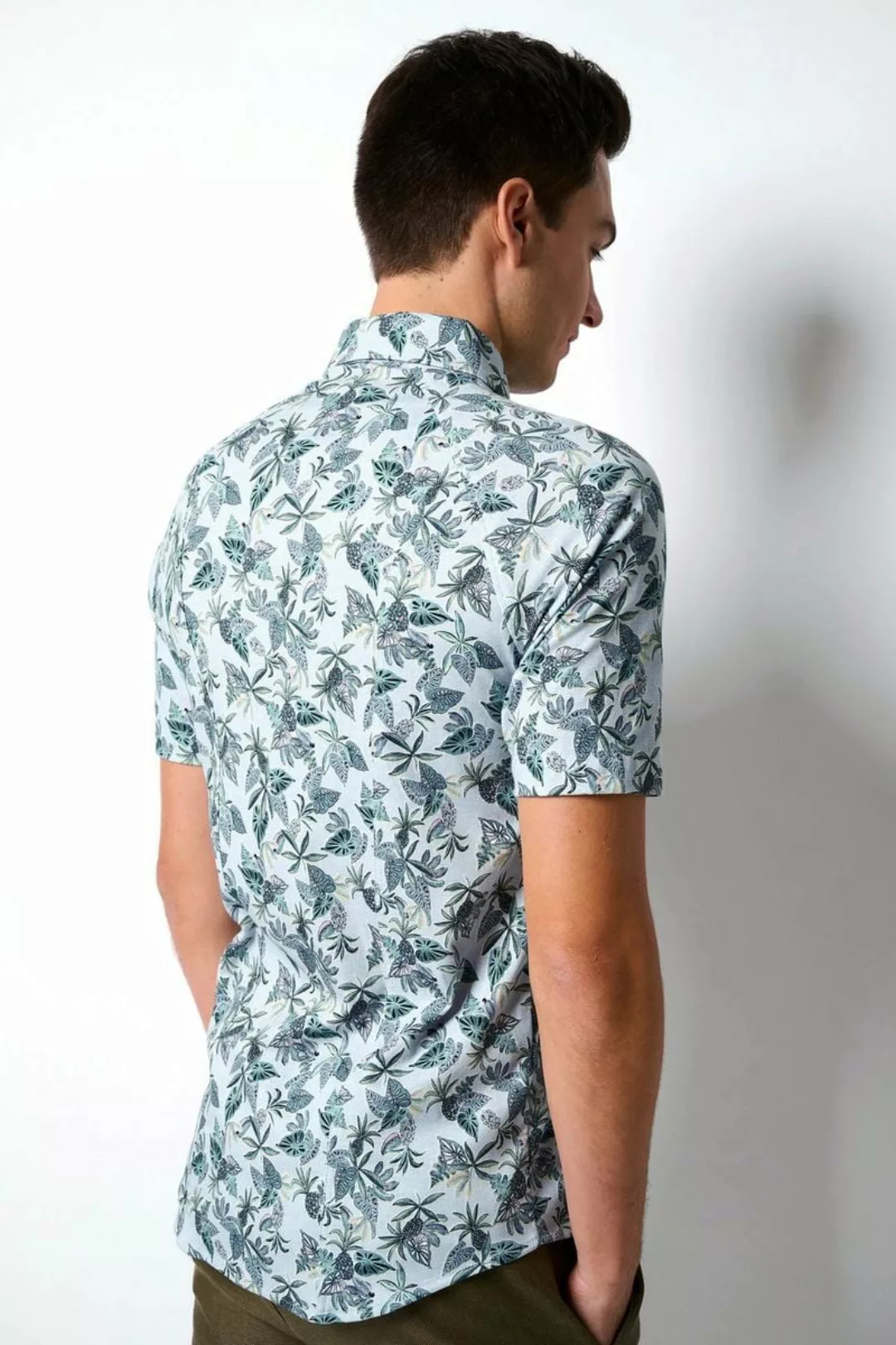 Desoto Short Sleeve Jersey Hemd Druck Hellblau - Größe XXL günstig online kaufen