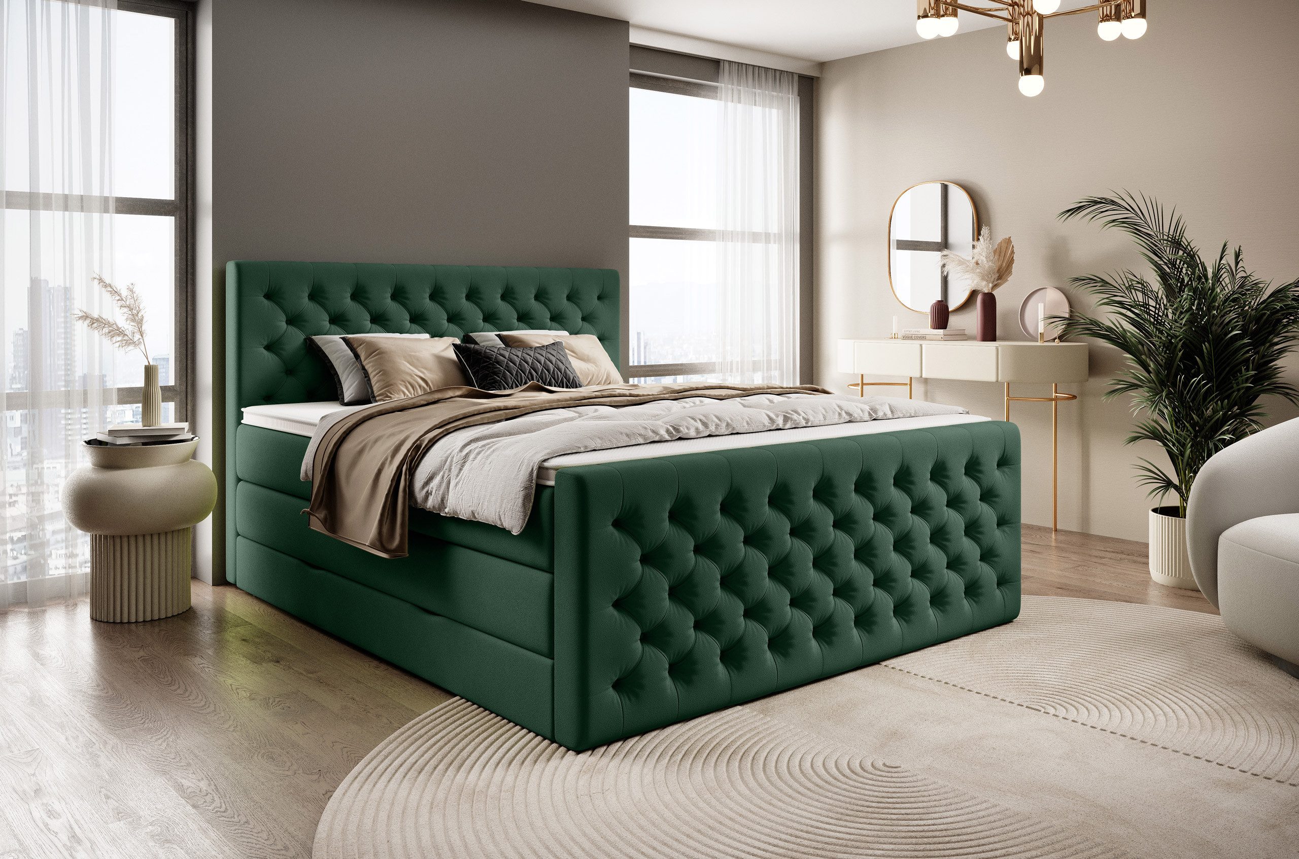 wonello Boxspringbett Victoria, mit Bettkasten, Matratzen günstig online kaufen