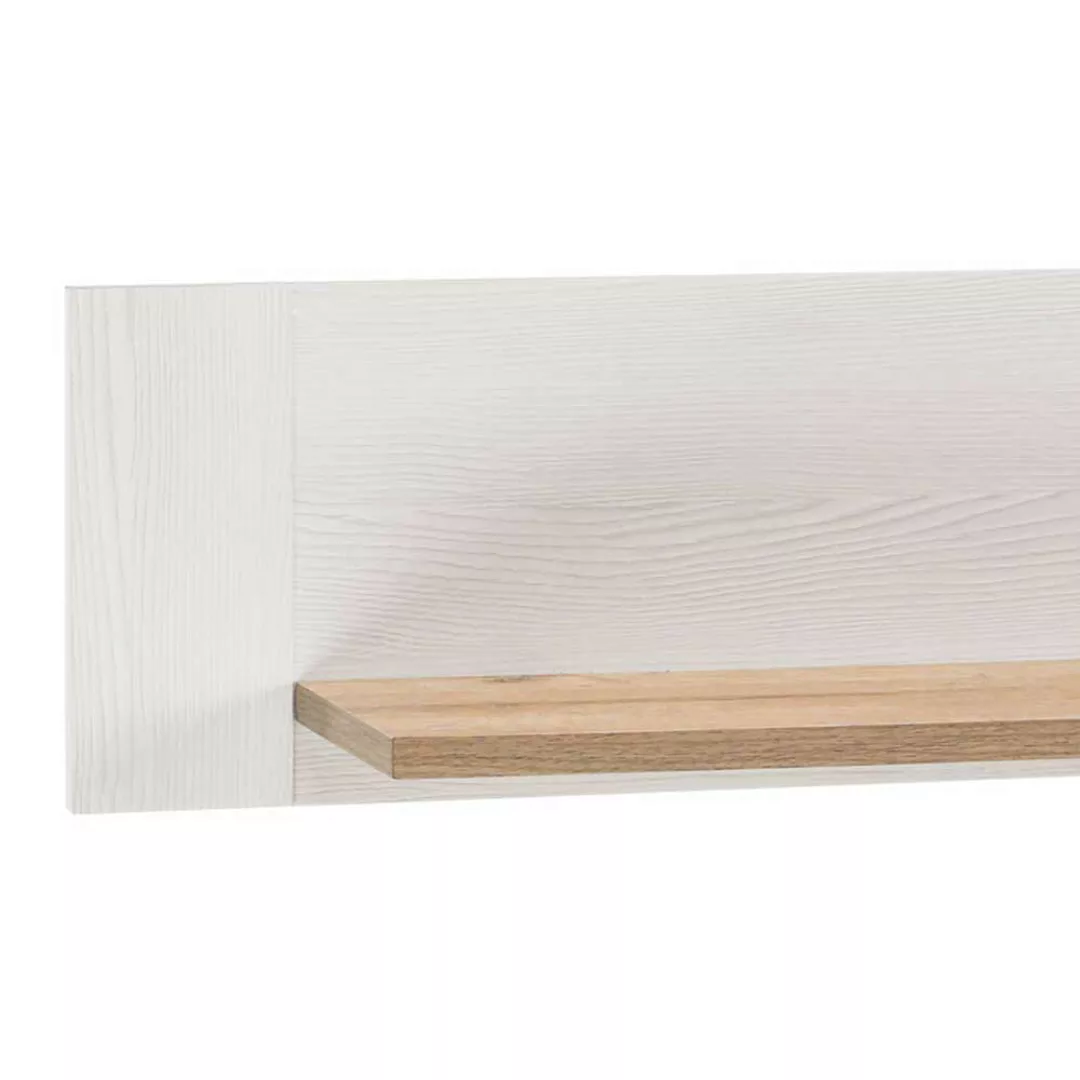 Wandboard in Weiß und Wildeiche Dekor 155 cm breit günstig online kaufen