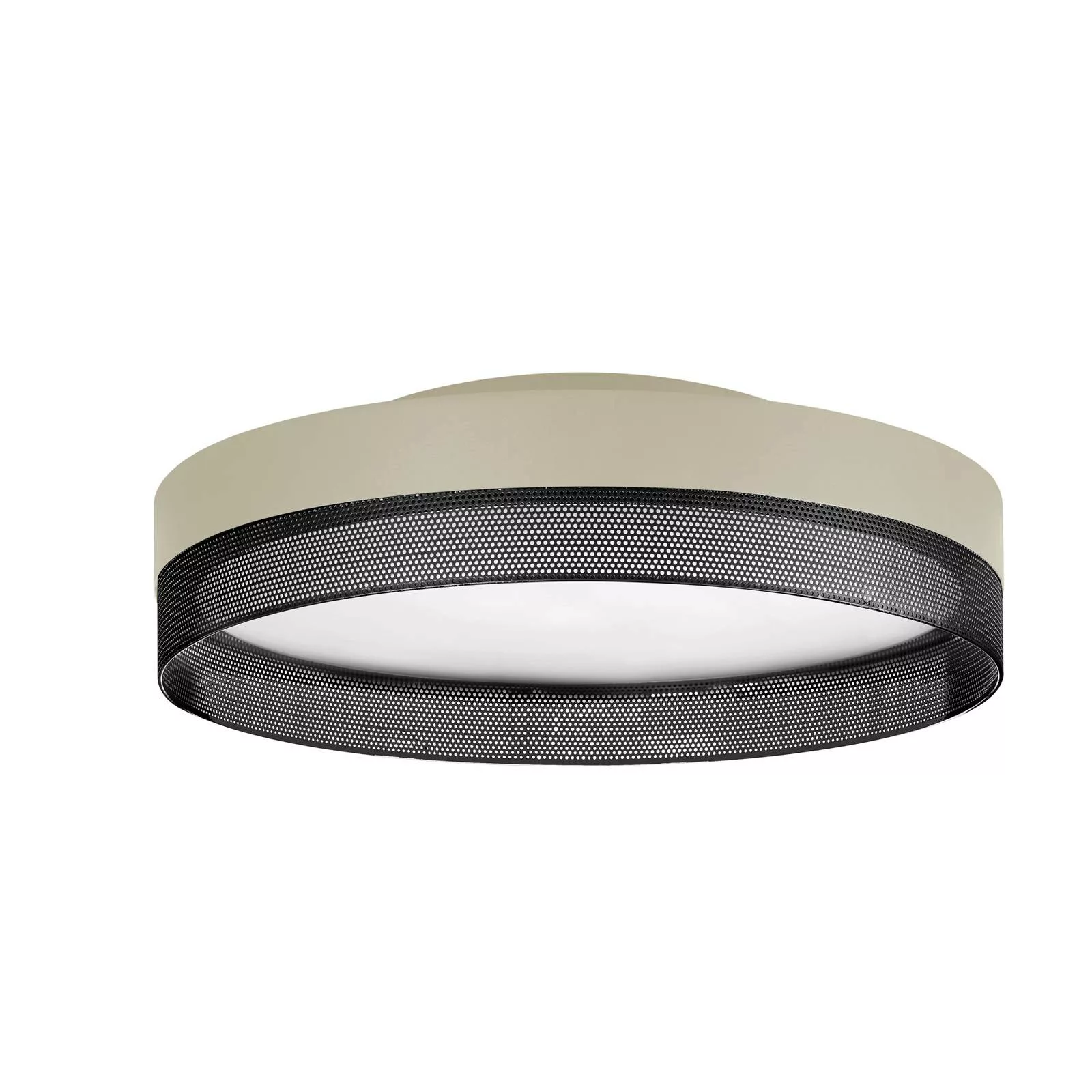 LED-Deckenleuchte Mesh, Ø 45 cm, sand/schwarz günstig online kaufen