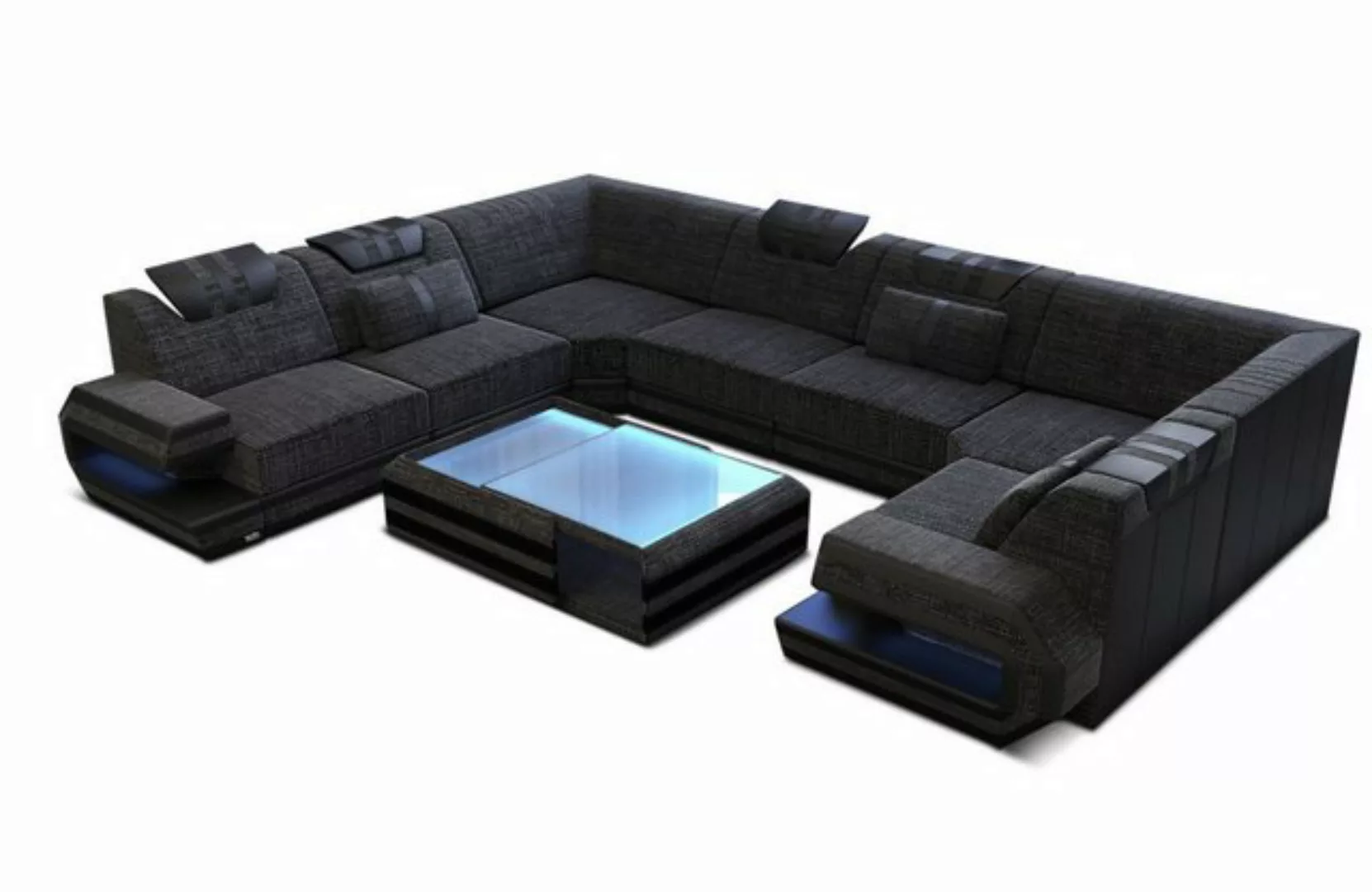 Sofa Dreams Wohnlandschaft Design Polster Stoff Sofa Ragusa U Form H Strukt günstig online kaufen