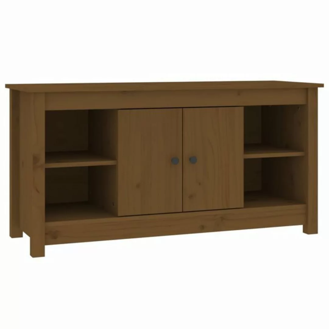 furnicato TV-Schrank Honigbraun 103x36,5x52 cm Massivholz Kiefer günstig online kaufen