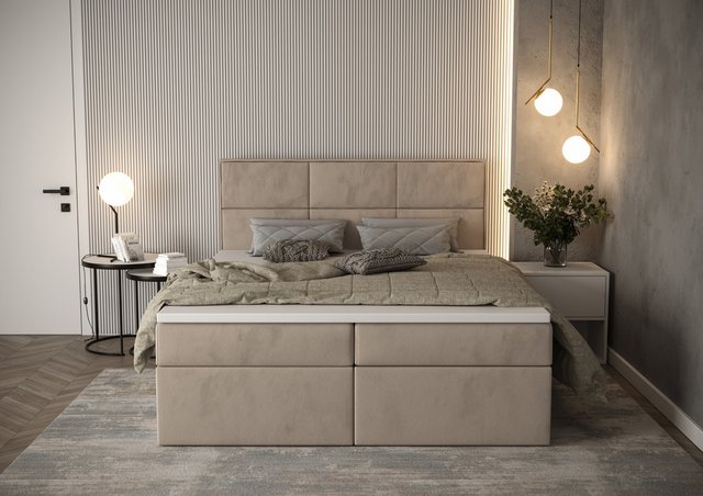 B&B Home Boxspringbett Galaxy (H3 Matratze Bonellfederung, Kopfteil, Bettka günstig online kaufen