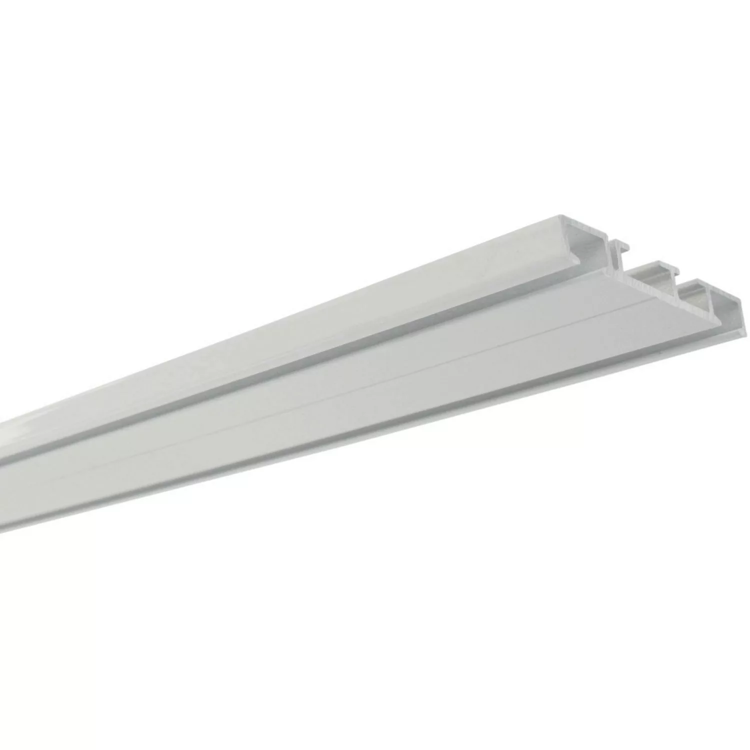 Gardinia Aluminium-Vorhangschiene 2-läufig Weiß 250 cm günstig online kaufen