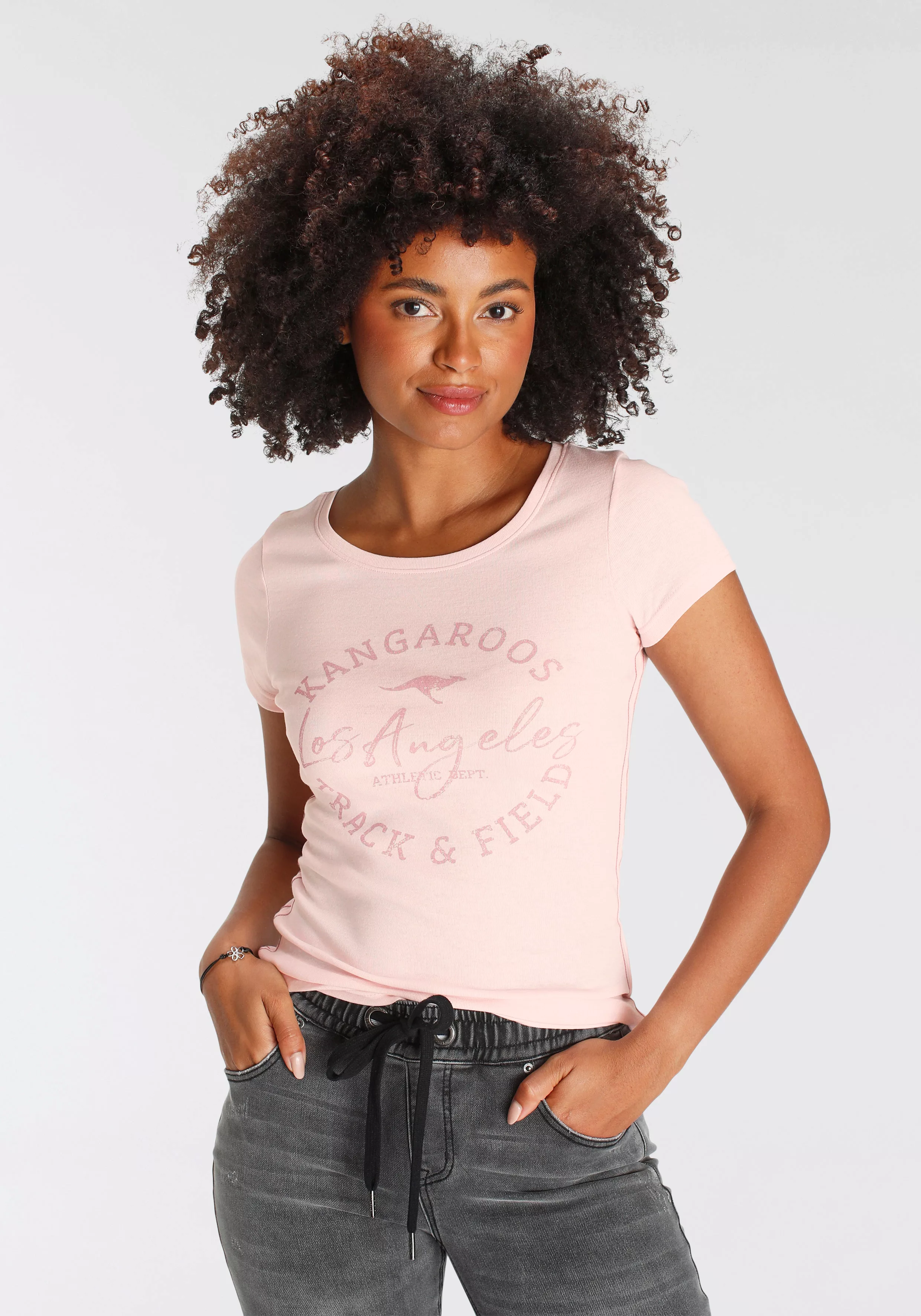 KangaROOS Print-Shirt, im American-Look - NEUE FARBEN günstig online kaufen