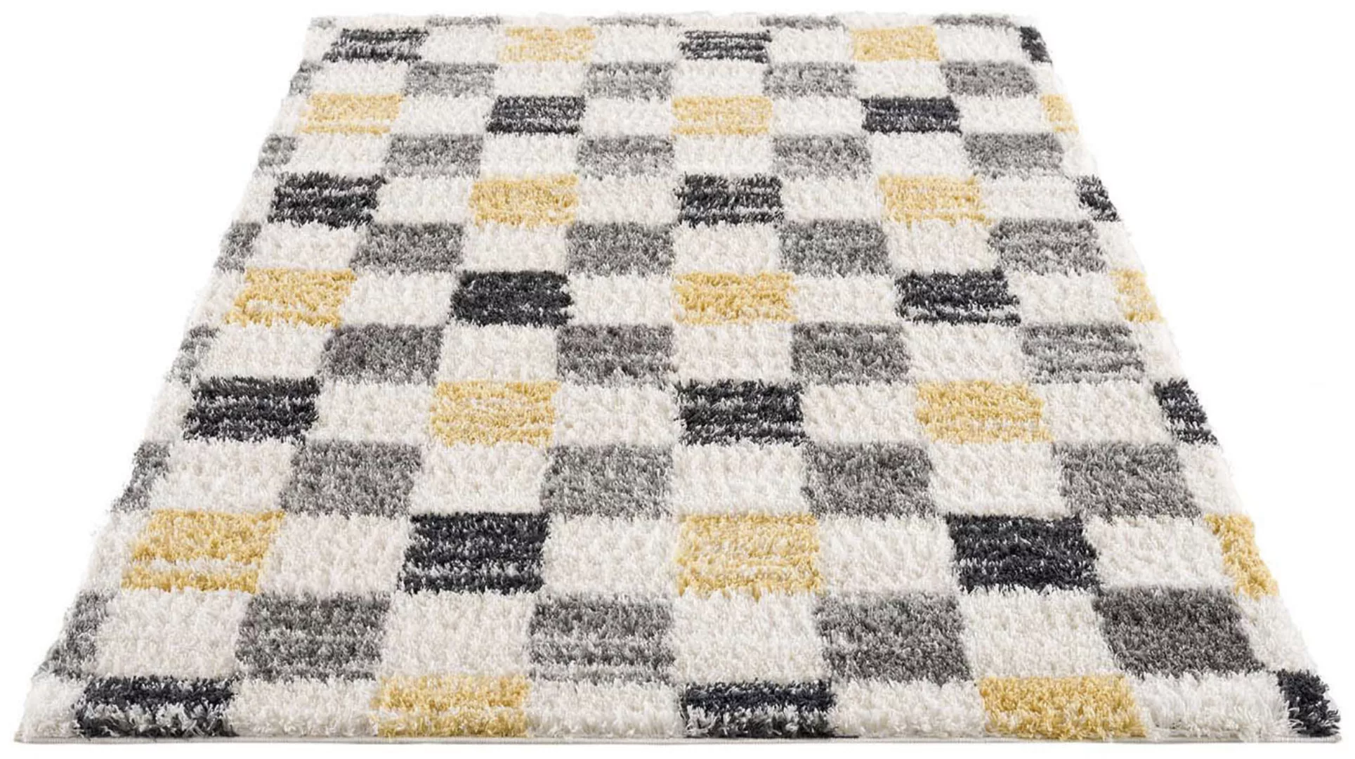 Carpet City Hochflor-Teppich »Pulpy 554«, rechteckig, besonders weich, Karo günstig online kaufen