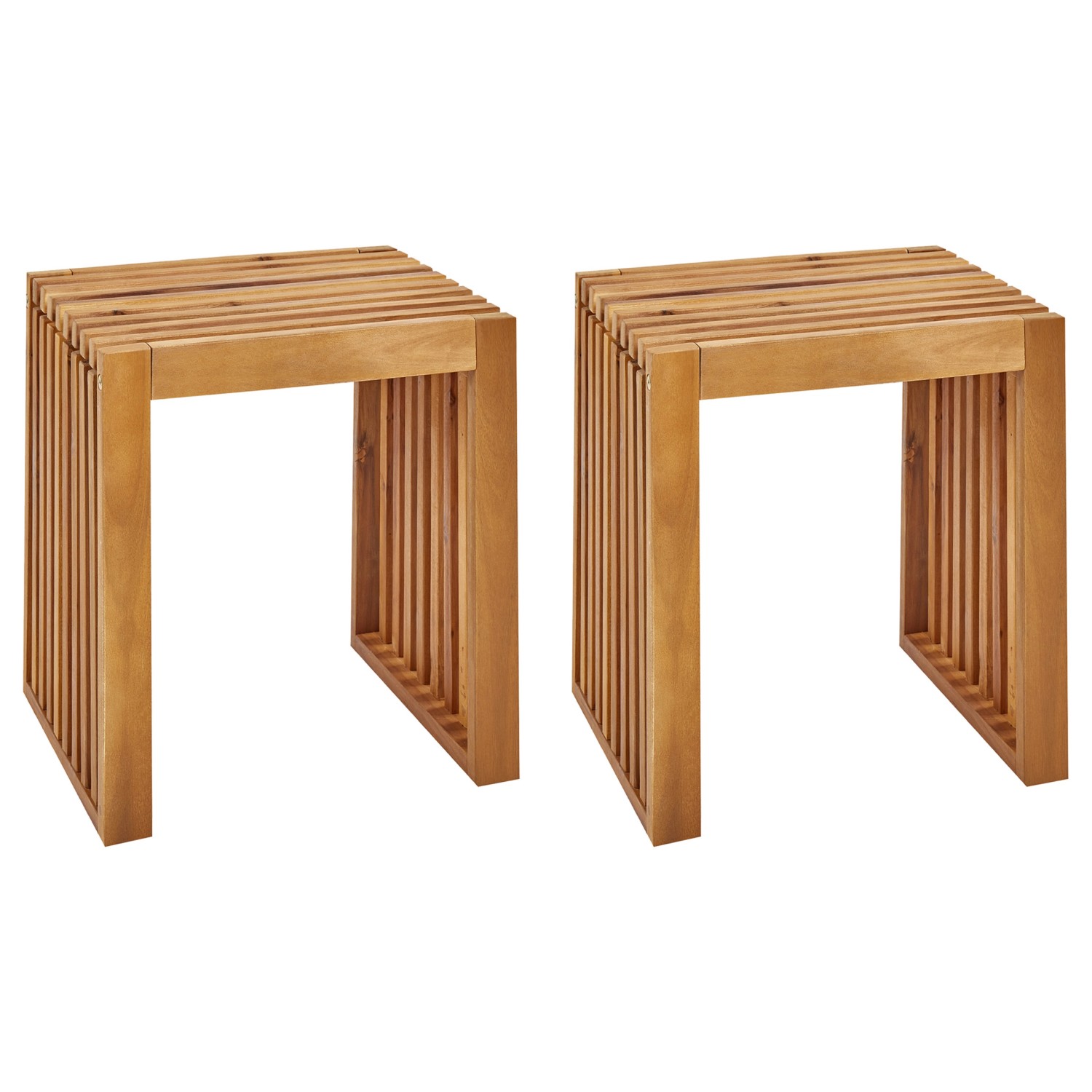 Beliani Gartenstuhl Heller Holzfarbton 35x45x43 günstig online kaufen