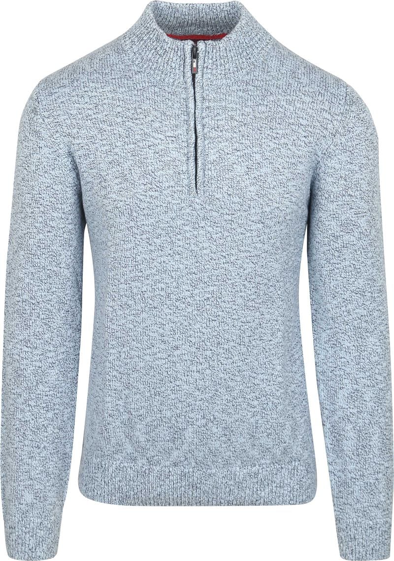 NZA Pullover Half Zip Thames Milton Slub Blau - Größe XXL günstig online kaufen