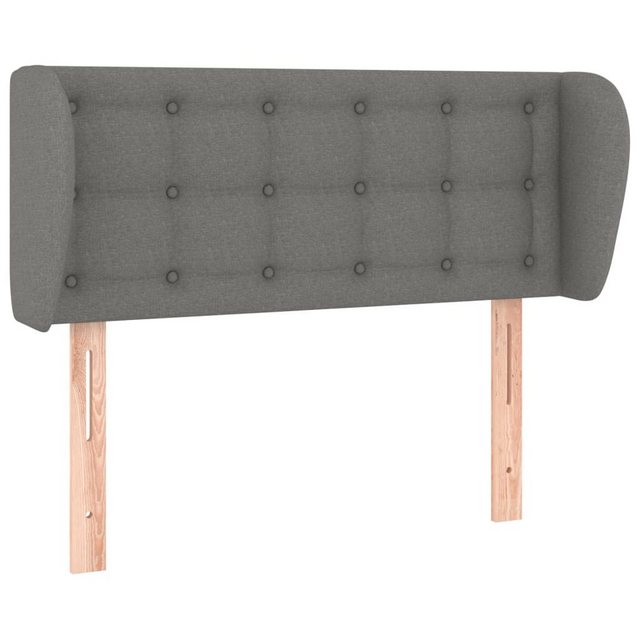 vidaXL Bett, Kopfteil mit Ohren Dunkelgrau 103x23x78/88 cm Stoff günstig online kaufen