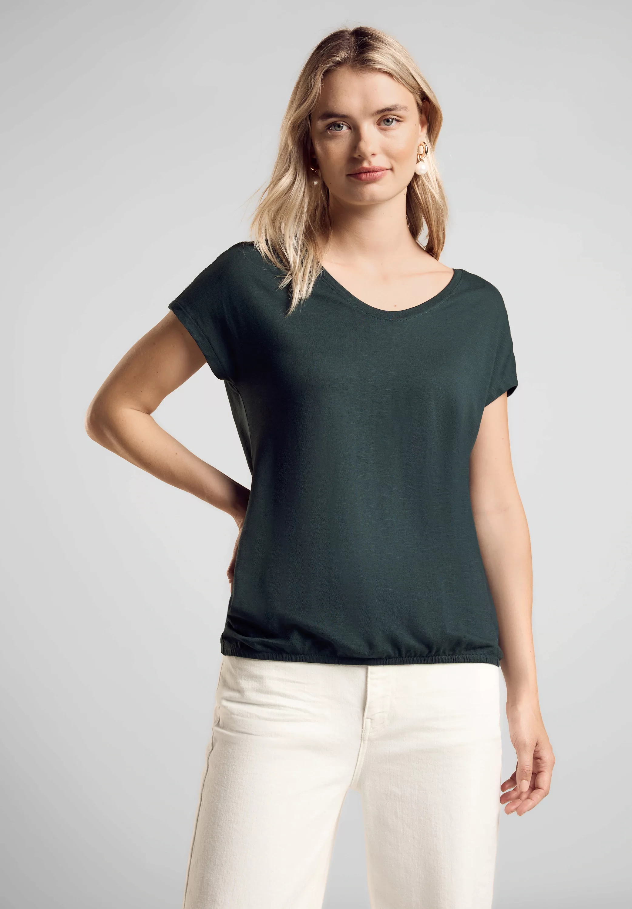 STREET ONE Shirttop mit Smock-Detail günstig online kaufen