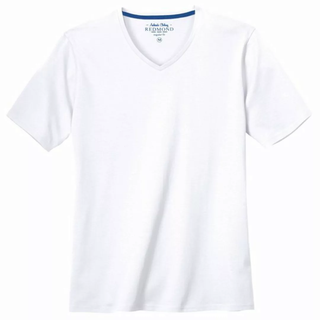 Redmond Rundhalsshirt Übergrößen V-Neck Basic T-Shirt weiß Redmond günstig online kaufen