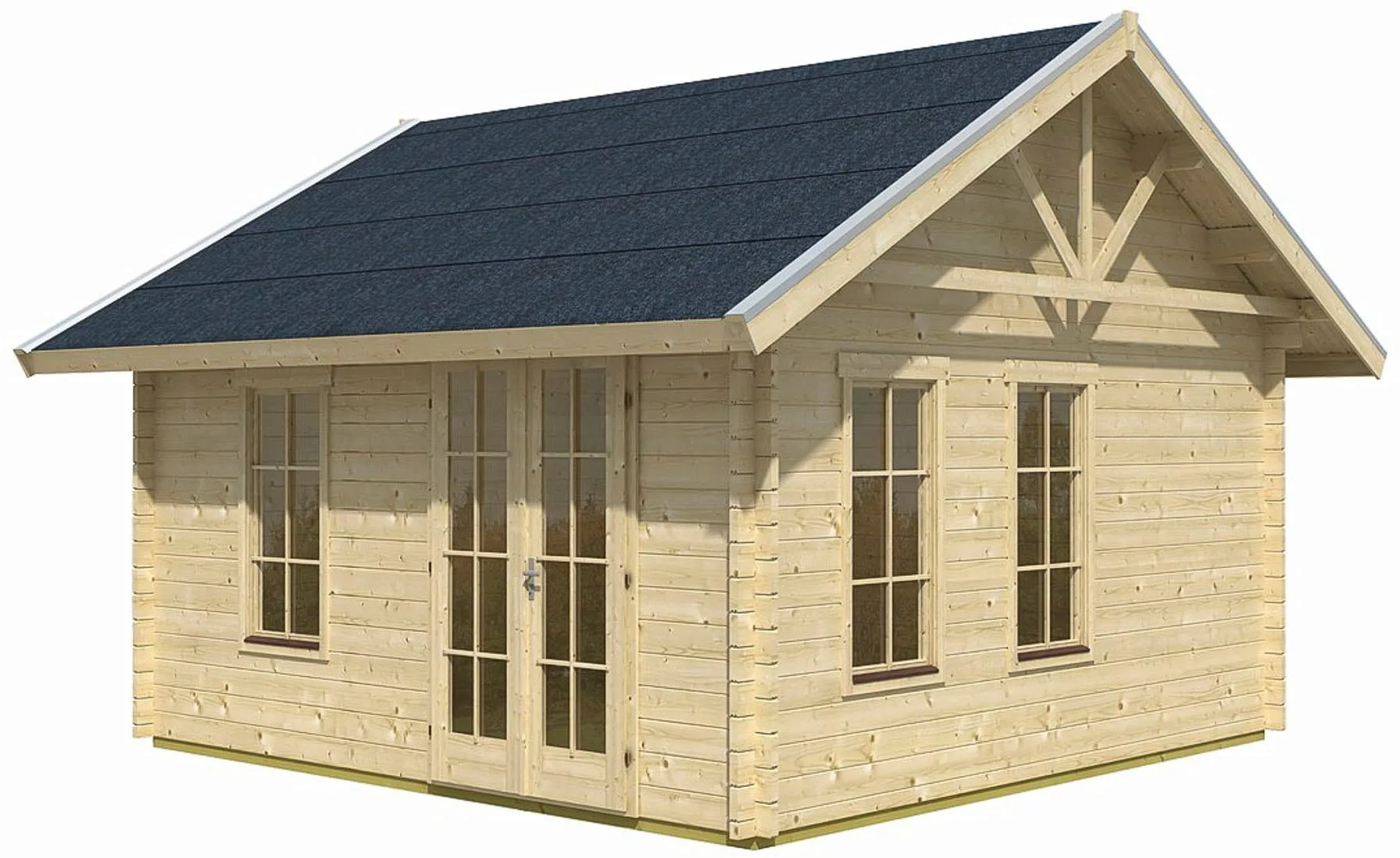 Skan Holz-Gartenhaus Bern 1 mit Dachschalung B x T 420 cm x 420 cm günstig online kaufen