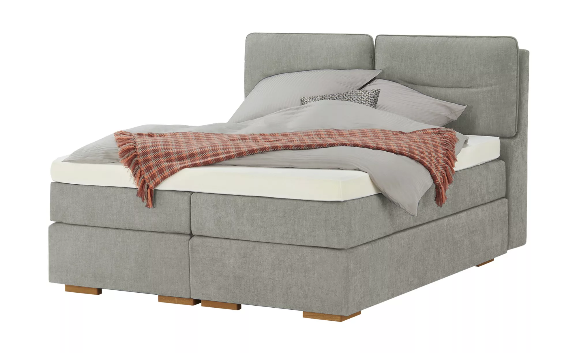 Wohnwert Boxspringbett mit Bettkasten Dormian Besta - grau - 160 cm - Bette günstig online kaufen