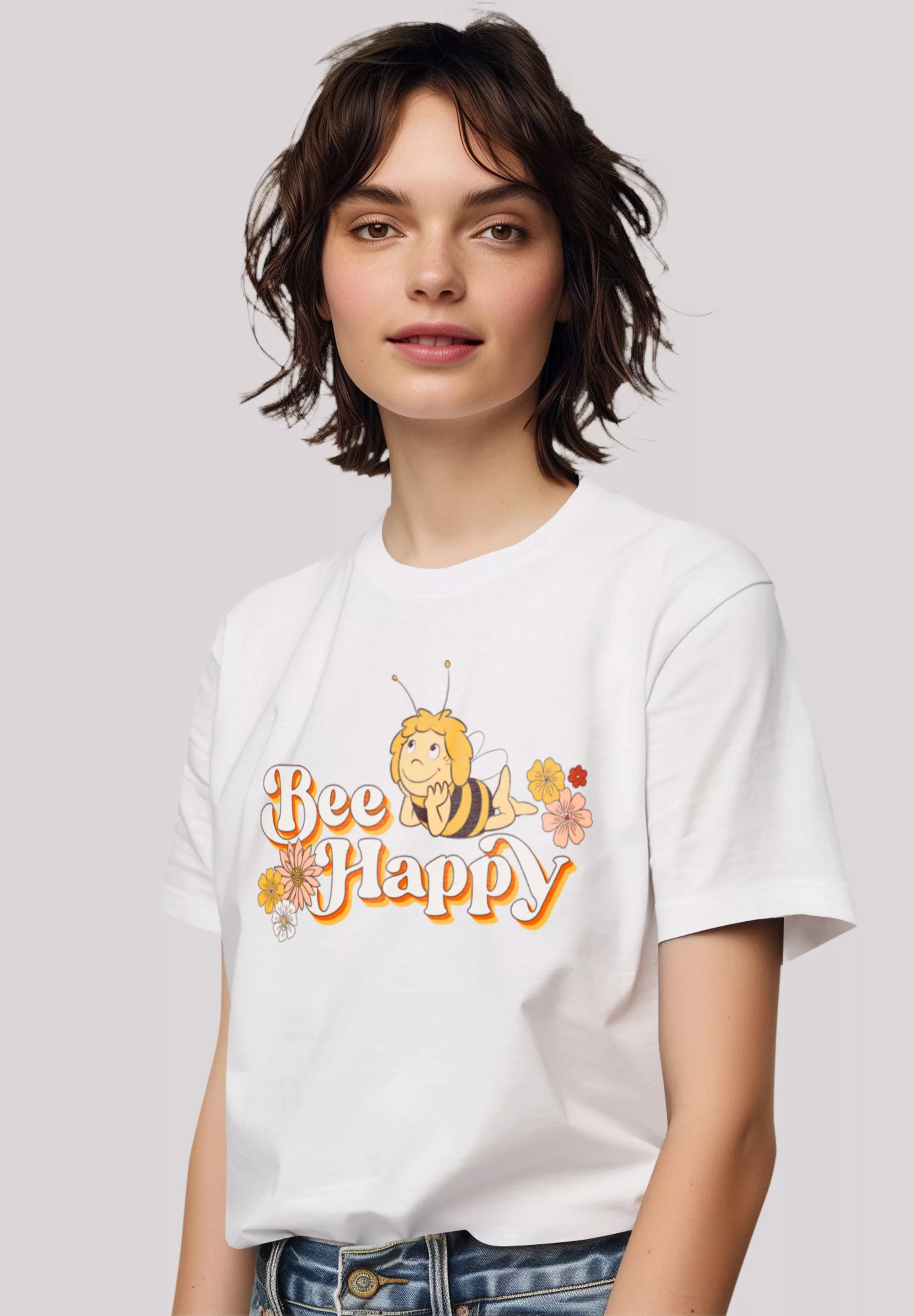 F4NT4STIC T-Shirt "Die Biene Maja Bee Happy", Premium Qualität, Zeichentric günstig online kaufen