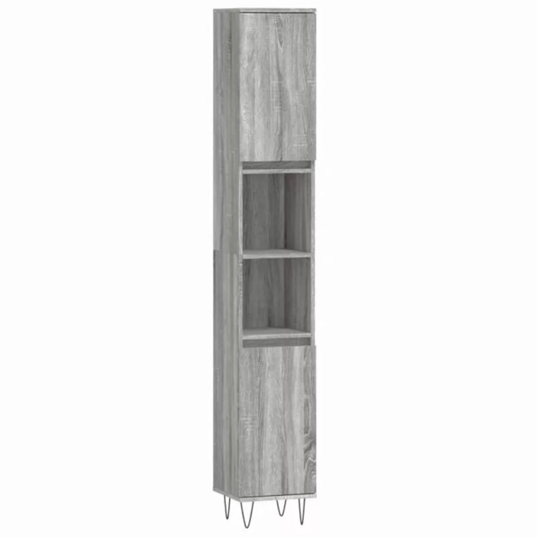 vidaXL Hochschrank Badschrank Grau Sonoma 30x30x190 cm Holzwerkstoff (1-St) günstig online kaufen