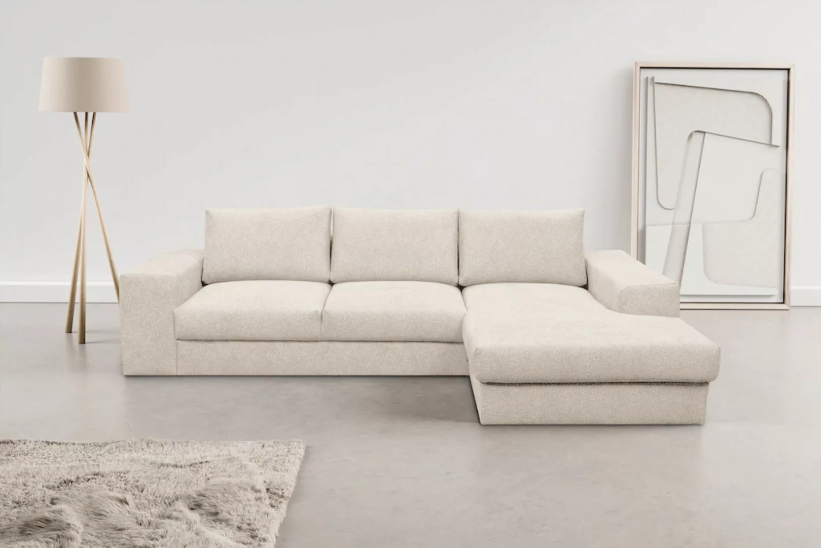 WERK2 Ecksofa Rozzana, Design Ecksofa mit hohem Komfort in trendig-weichem günstig online kaufen