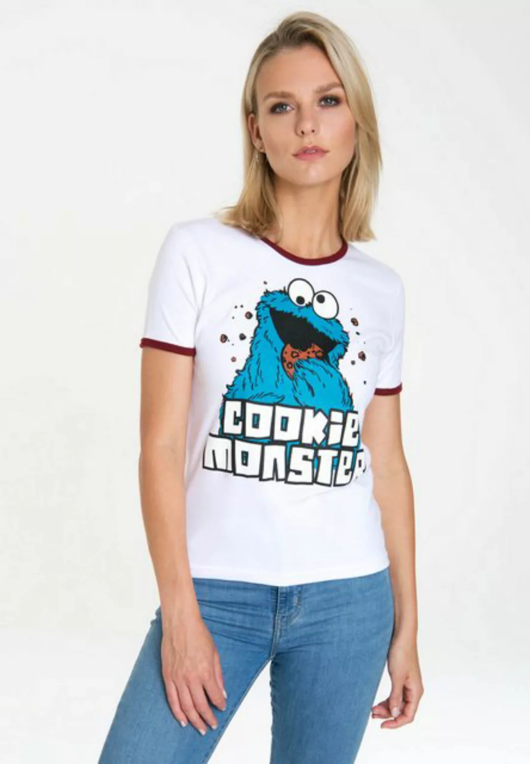 LOGOSHIRT T-Shirt Sesamstrasse - Krümelmonster mit lizenziertem Print günstig online kaufen