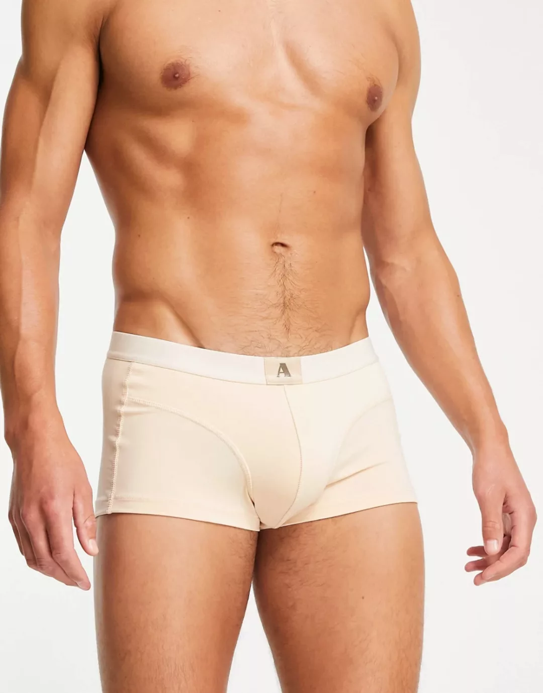 ASOS DESIGN – Essentialwear – Kurze Unterhose in Beige-Neutral günstig online kaufen