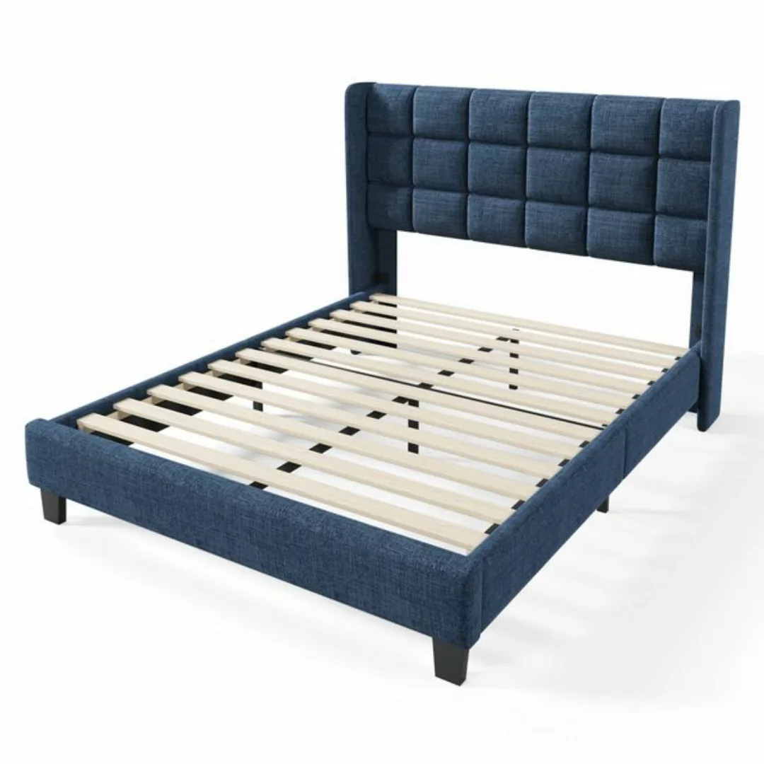 Gotagee Polsterbett Doppelbett Lattenrost 140x200 Jugendbett Bettgestell Bl günstig online kaufen