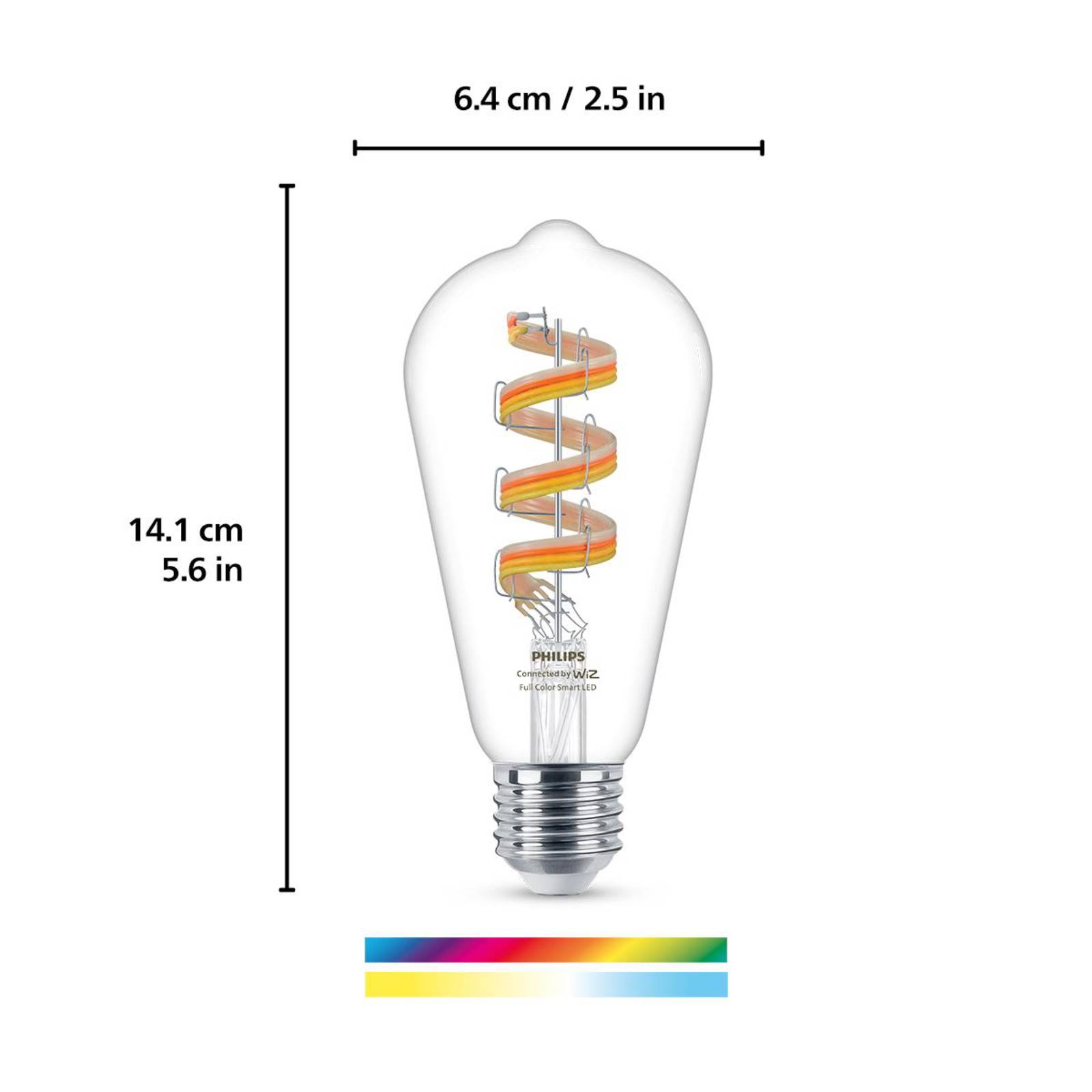WiZ ST64 LED-Filamentlampe WiFi E27 6,3W RGBW günstig online kaufen