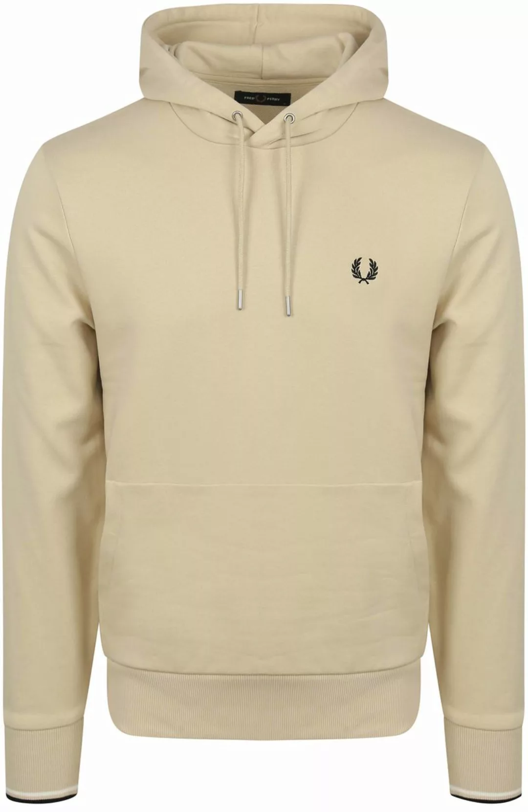 Fred Perry Hoodie Logo Beige - Größe M günstig online kaufen