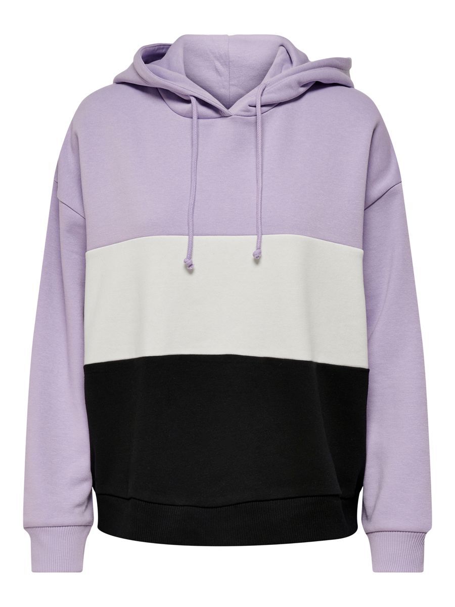 ONLY Kontrastfarbiger Hoodie Damen Violett günstig online kaufen