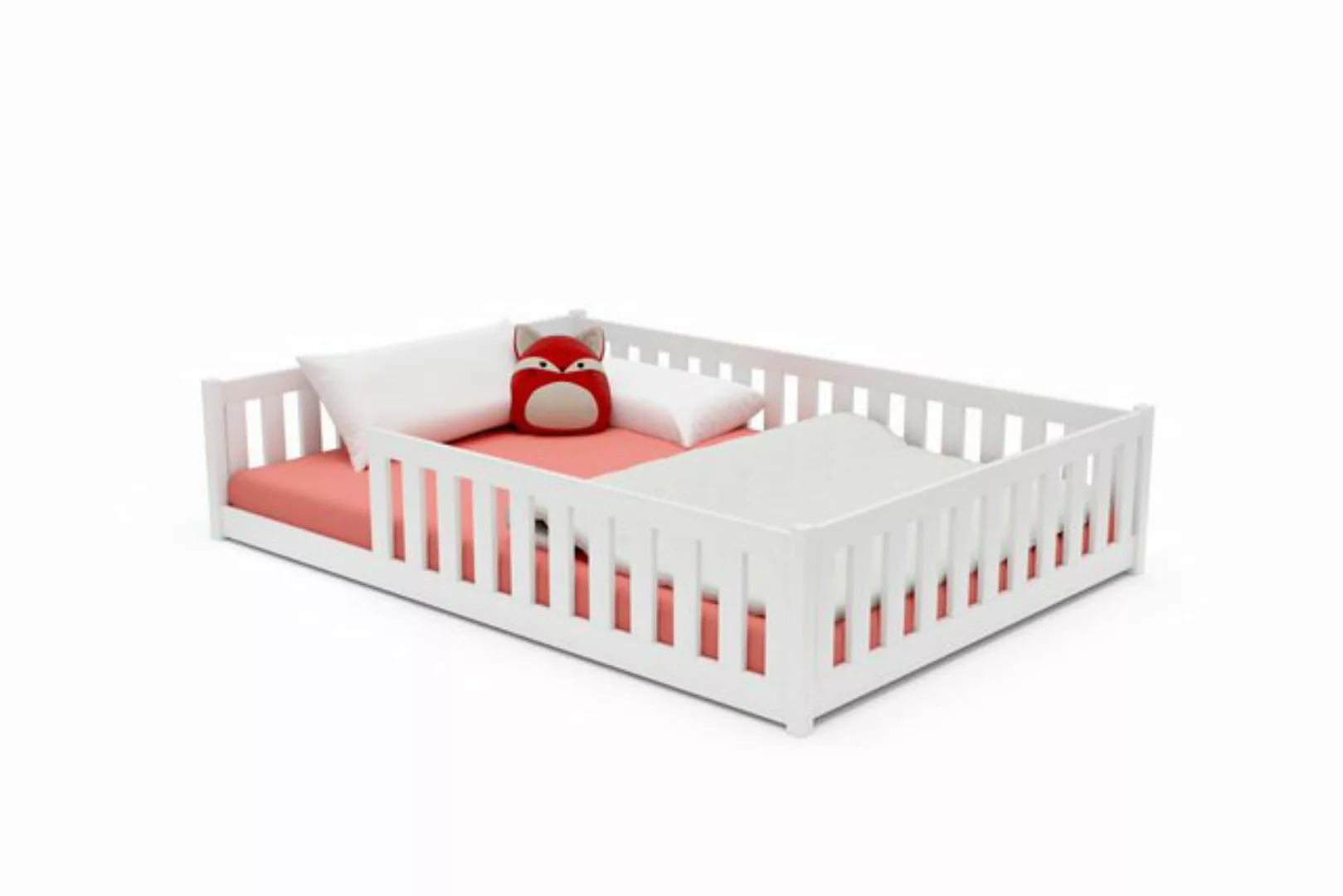 Deine Möbel 24 Kinderbett BELMO Bodenbett Montessori Bett Kinder (Set, 3-tl günstig online kaufen