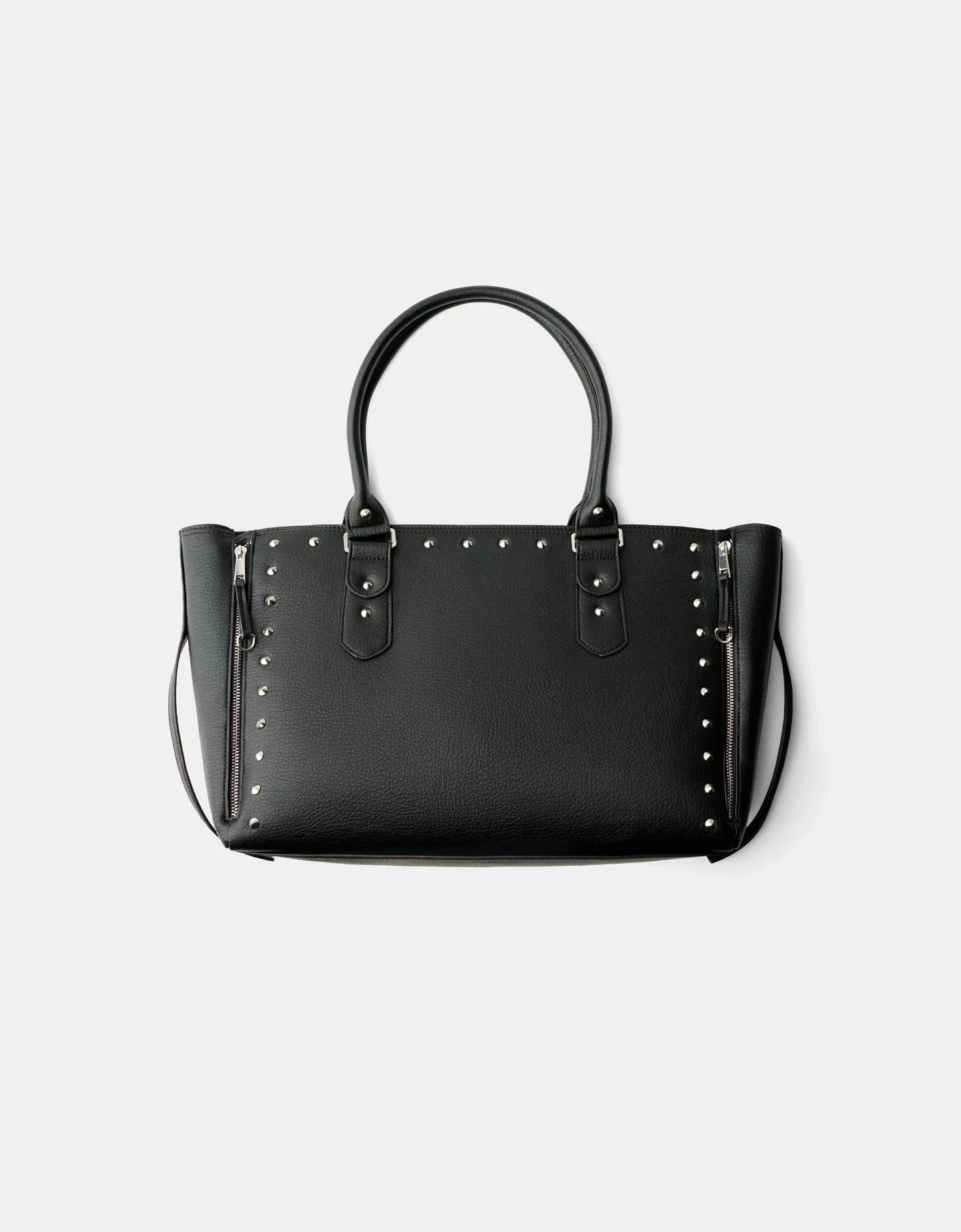 Bershka Shopper-Tasche Mit Nieten Damen Schwarz günstig online kaufen