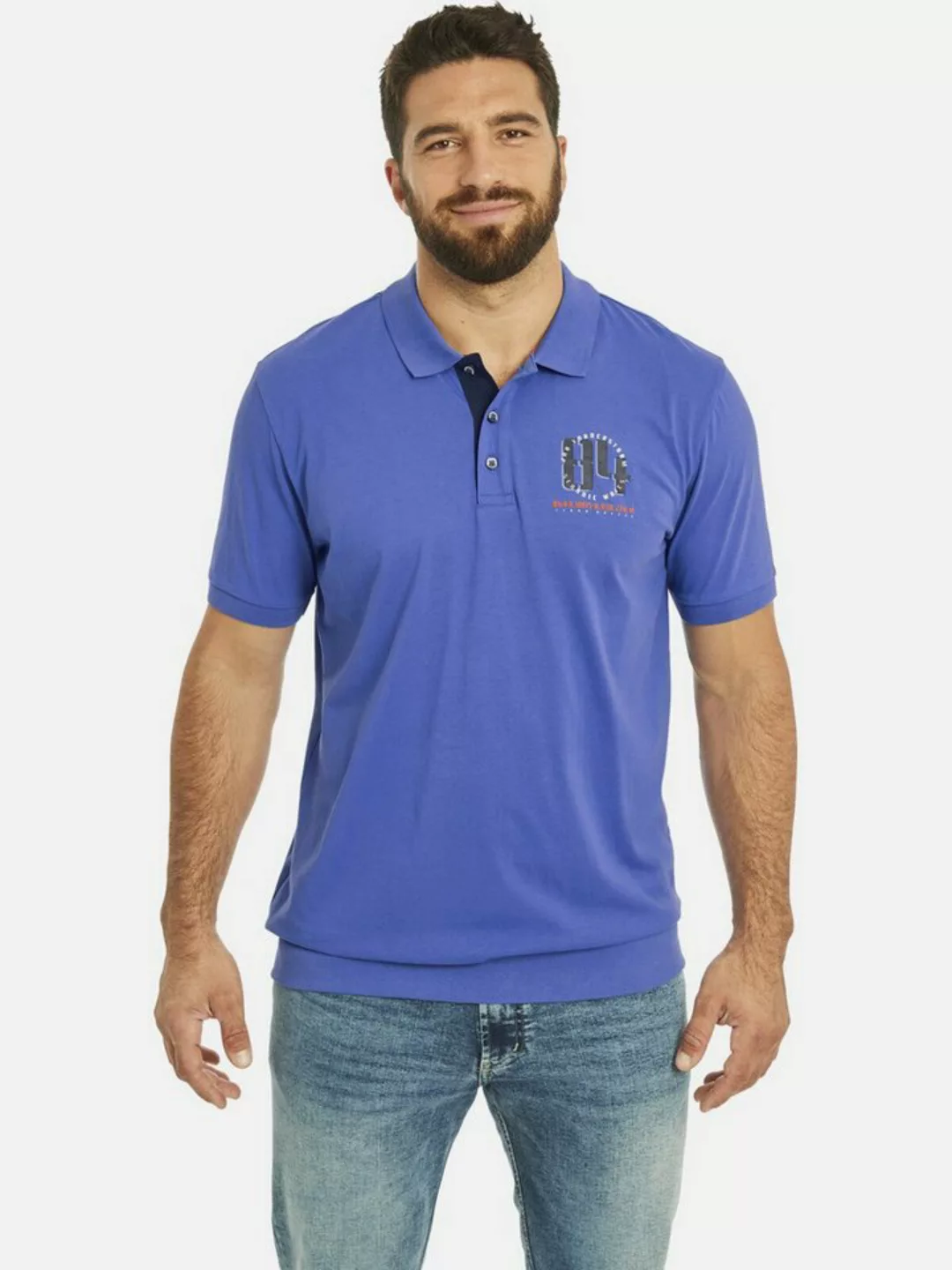 Jan Vanderstorm Poloshirt TOPI mit sportlichem Print günstig online kaufen