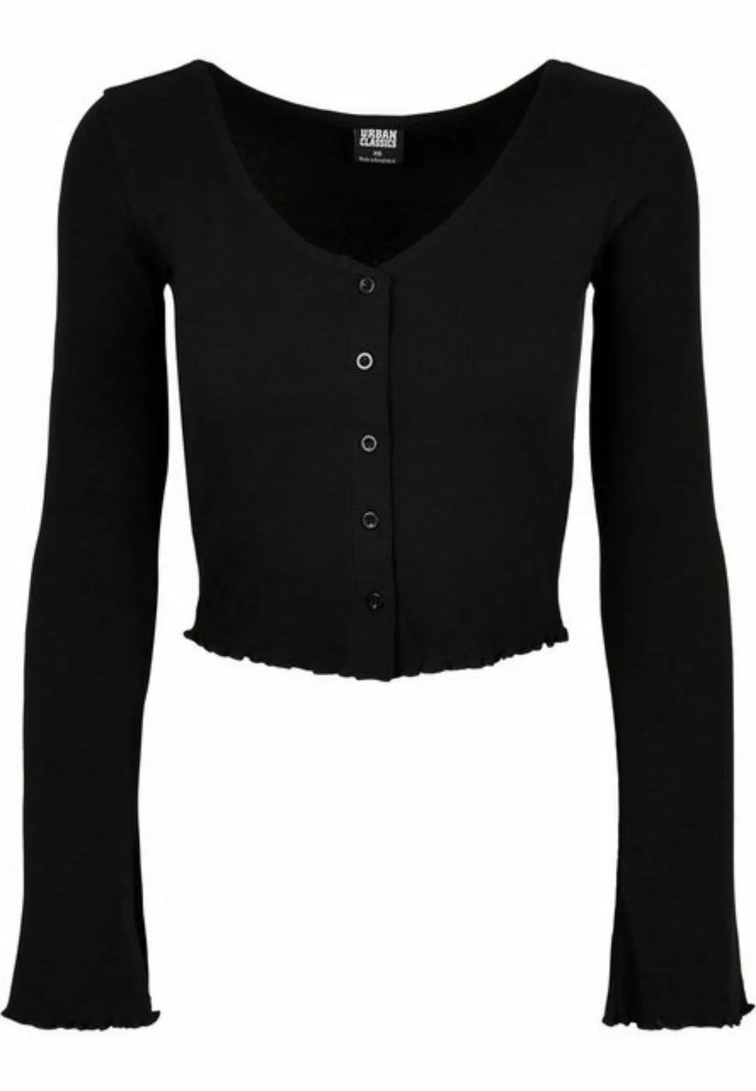 URBAN CLASSICS T-Shirt TB4533 - Ladies Cropped Rib Cardigan black 3XL günstig online kaufen