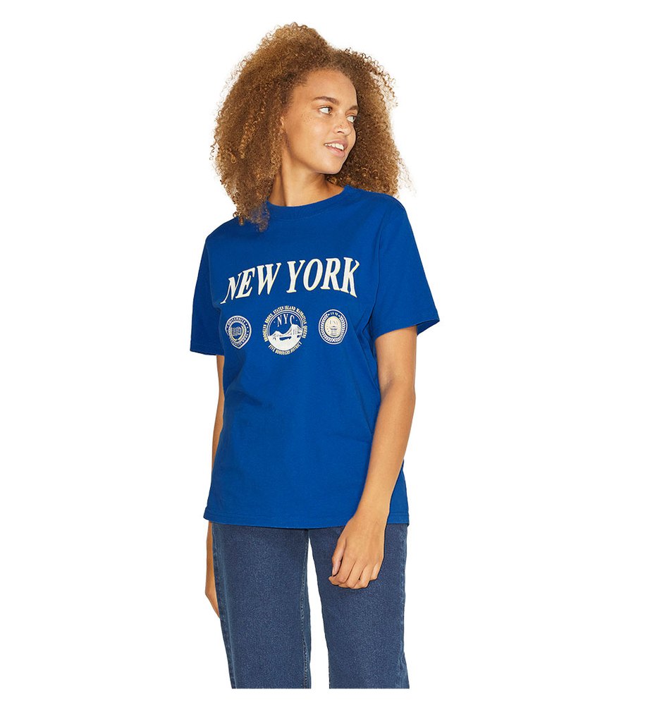 Jjxx Bea Relaxed City Print Kurzarm T-shirt L Blue Iolite / Print New York günstig online kaufen