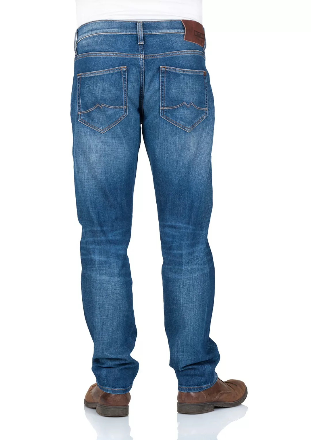 Mustang Herren Jeans Oregon Tapered - Blau - Light Scratched Used günstig online kaufen