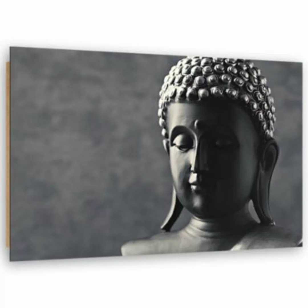 FEEBY® Kunst Buddha Statue Leinwandbilder bunt Gr. 90 x 60 günstig online kaufen