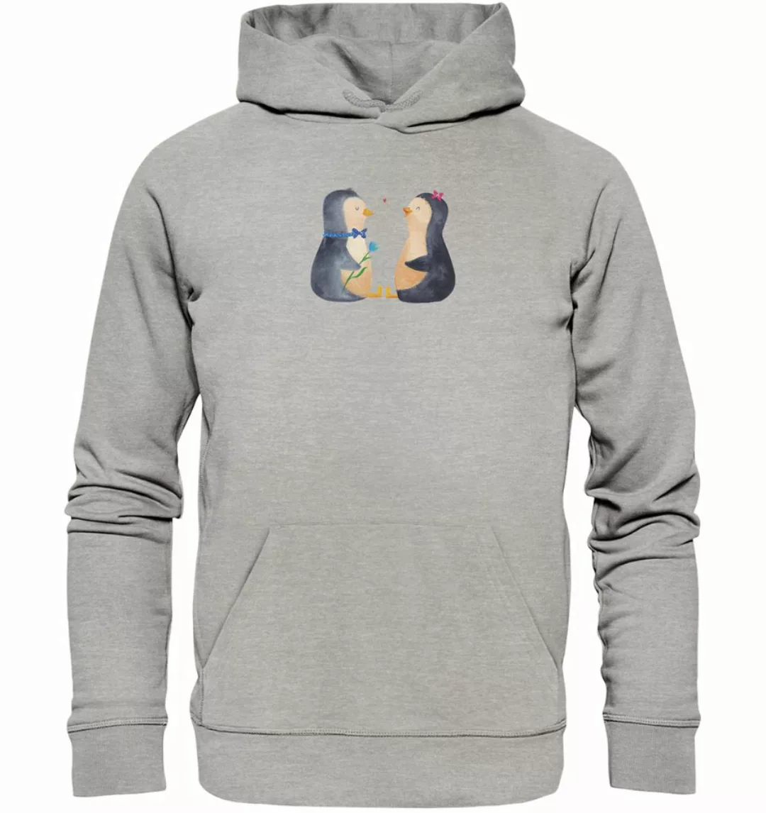 Mr. & Mrs. Panda Hoodie Pinguin Pärchen Größe L - Heather Grey - Geschenk, günstig online kaufen