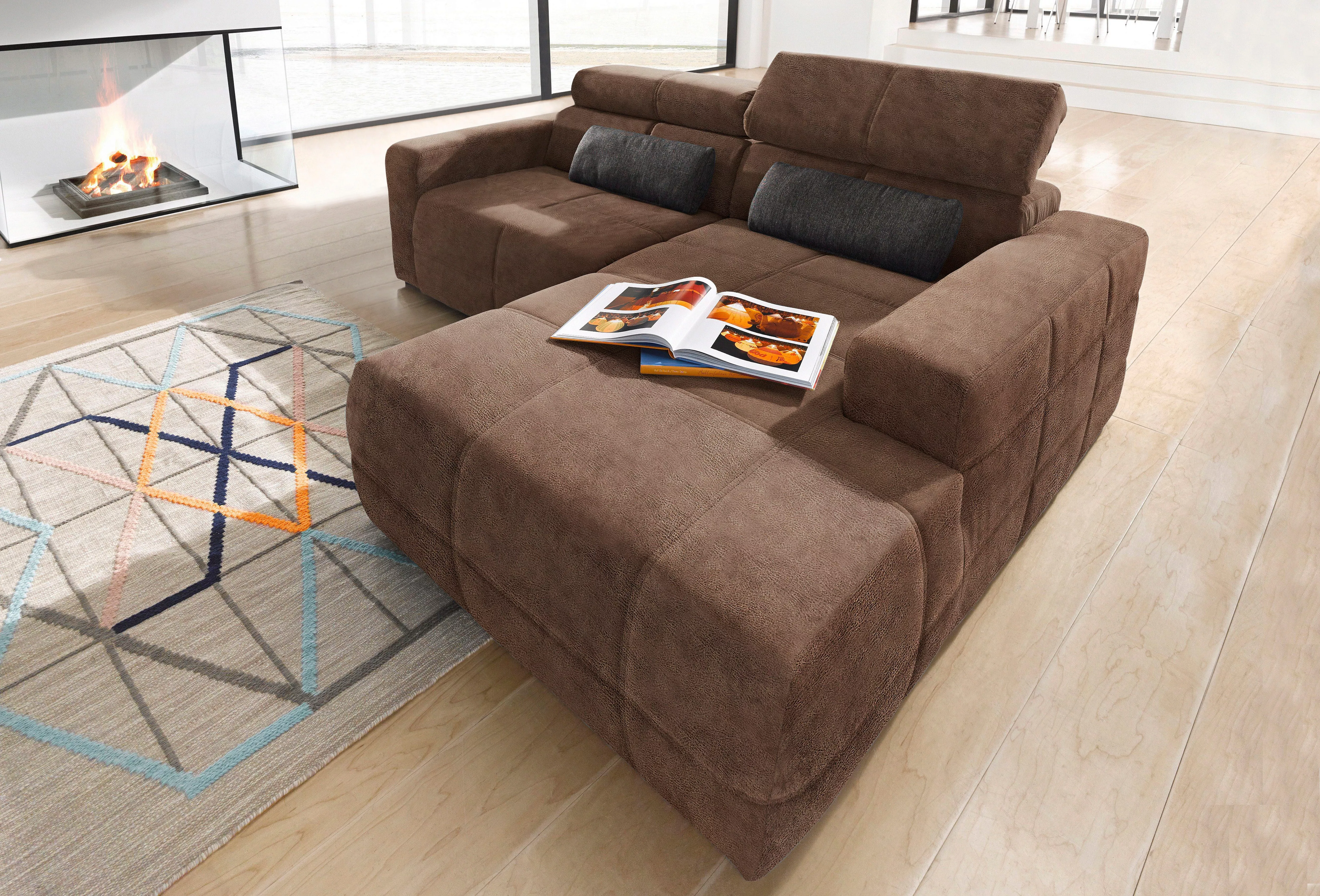 DOMO collection Ecksofa "Brandon kleine Ausführung B/T/H: 214/100/80 cm", M günstig online kaufen