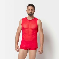 Rotes Netz-Tanktop günstig online kaufen