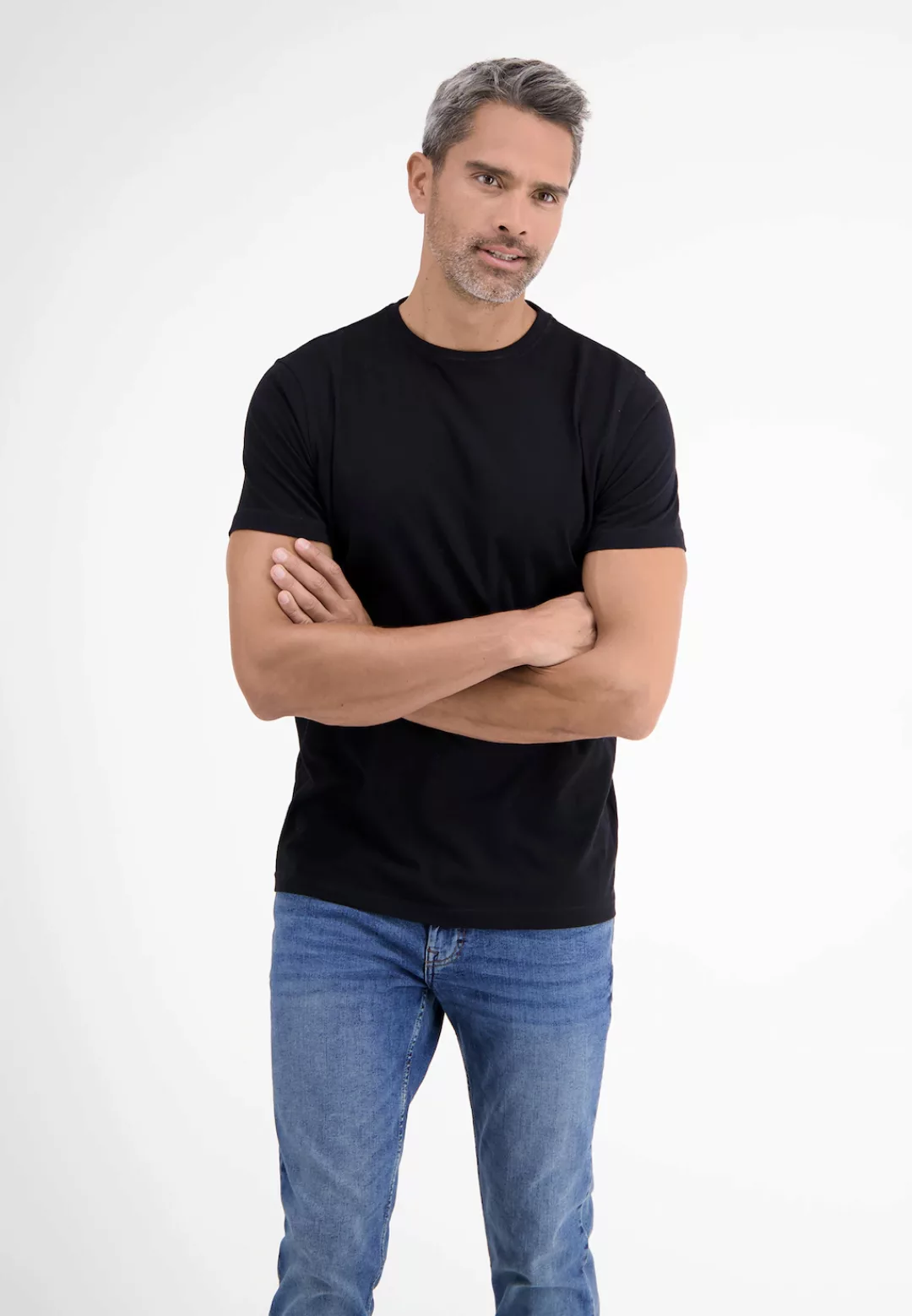 LERROS T-Shirt "LERROS Doppelpack T-Shirt Rundhals in Premium Baumwollquali günstig online kaufen