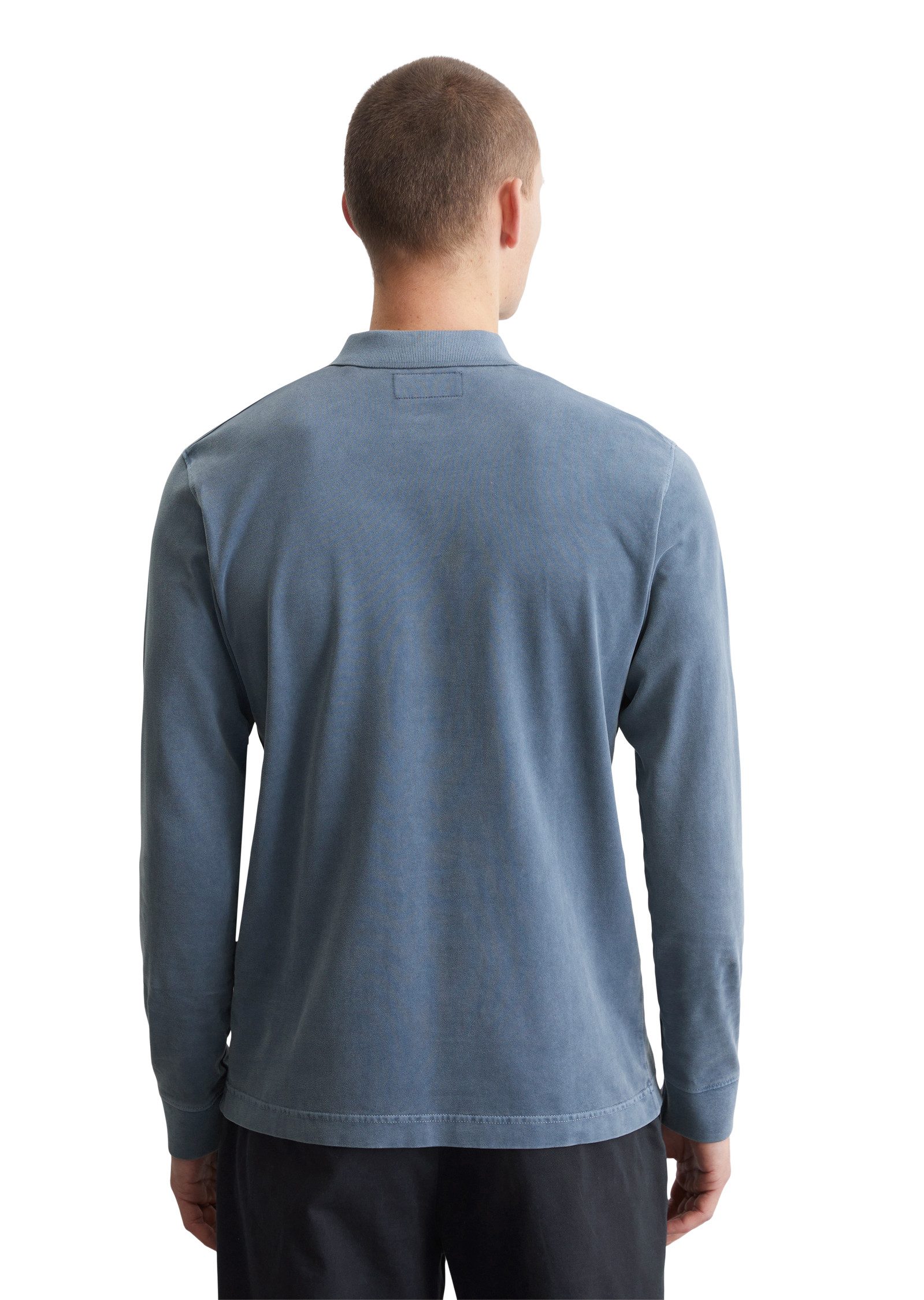 Marc O'Polo Langarm-Poloshirt im Washed-Look günstig online kaufen