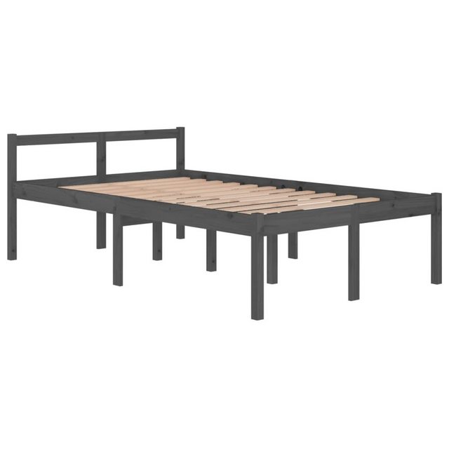 furnicato Bett Seniorenbett Grau 120x200 cm Massivholz Kiefer (1-tlg) günstig online kaufen