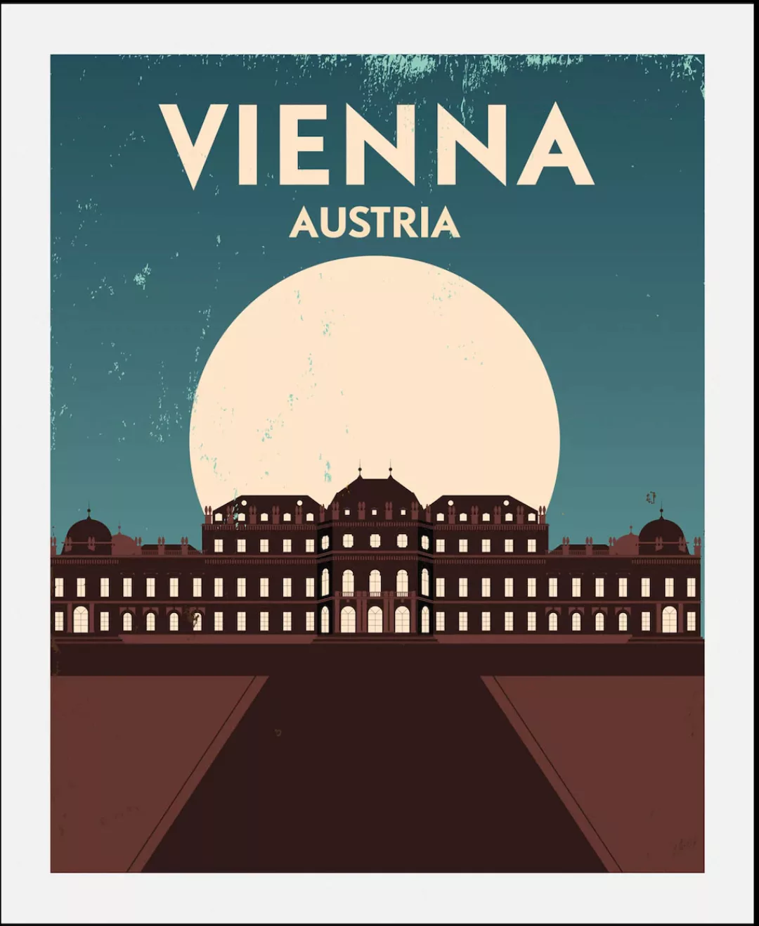 queence Bild "Wien", Stadt-Städte-Gebäude-Schriftzug-Schriftzüge-Österreich günstig online kaufen