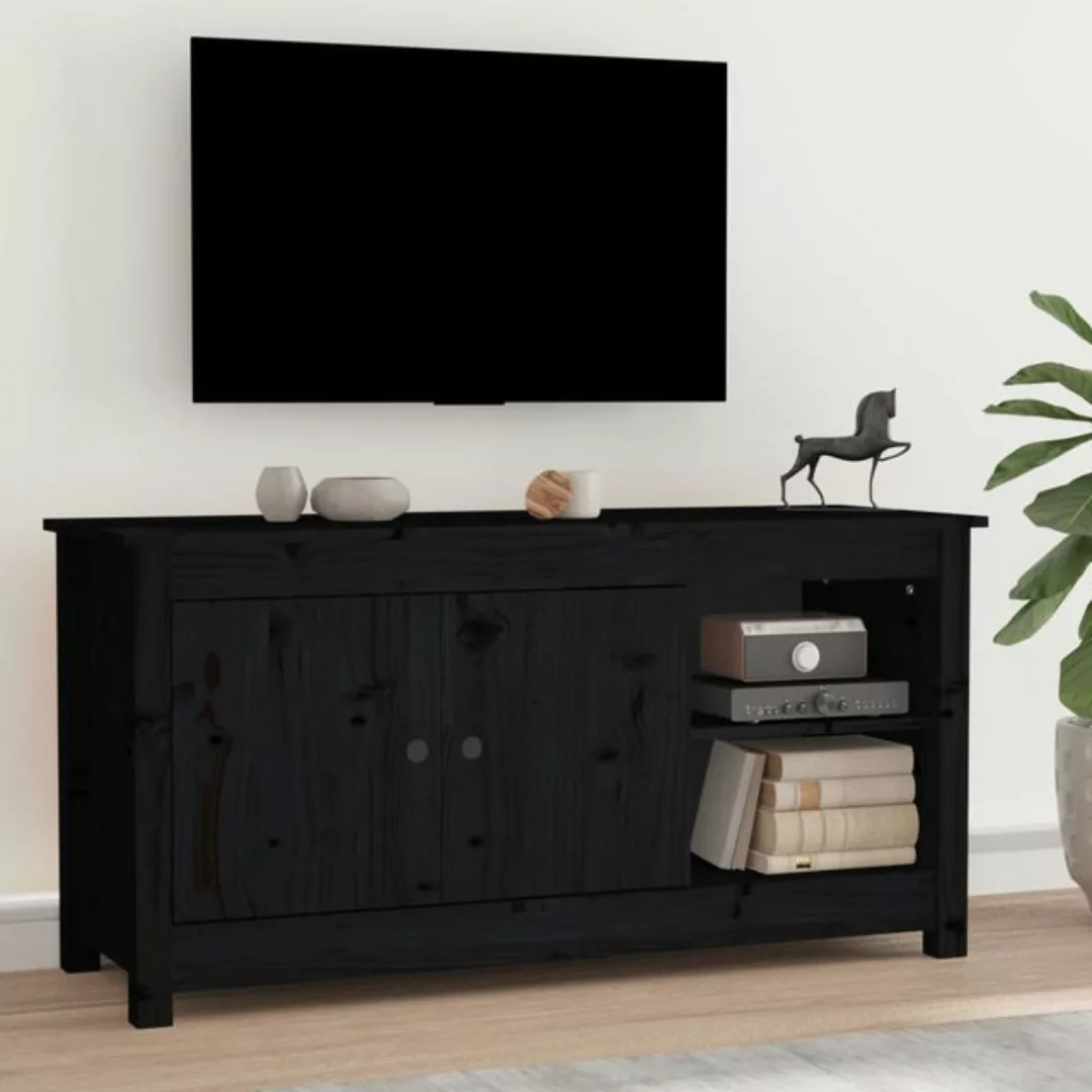 VidaXL TV-Schrank Schwarz 103x36,5x52 cm Massivholz Kiefür  Modell 2 günstig online kaufen